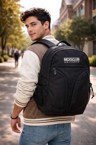 Mochila Escolar Nicks Club Gris - Backpack Juvenil, modelo SOUTH-2