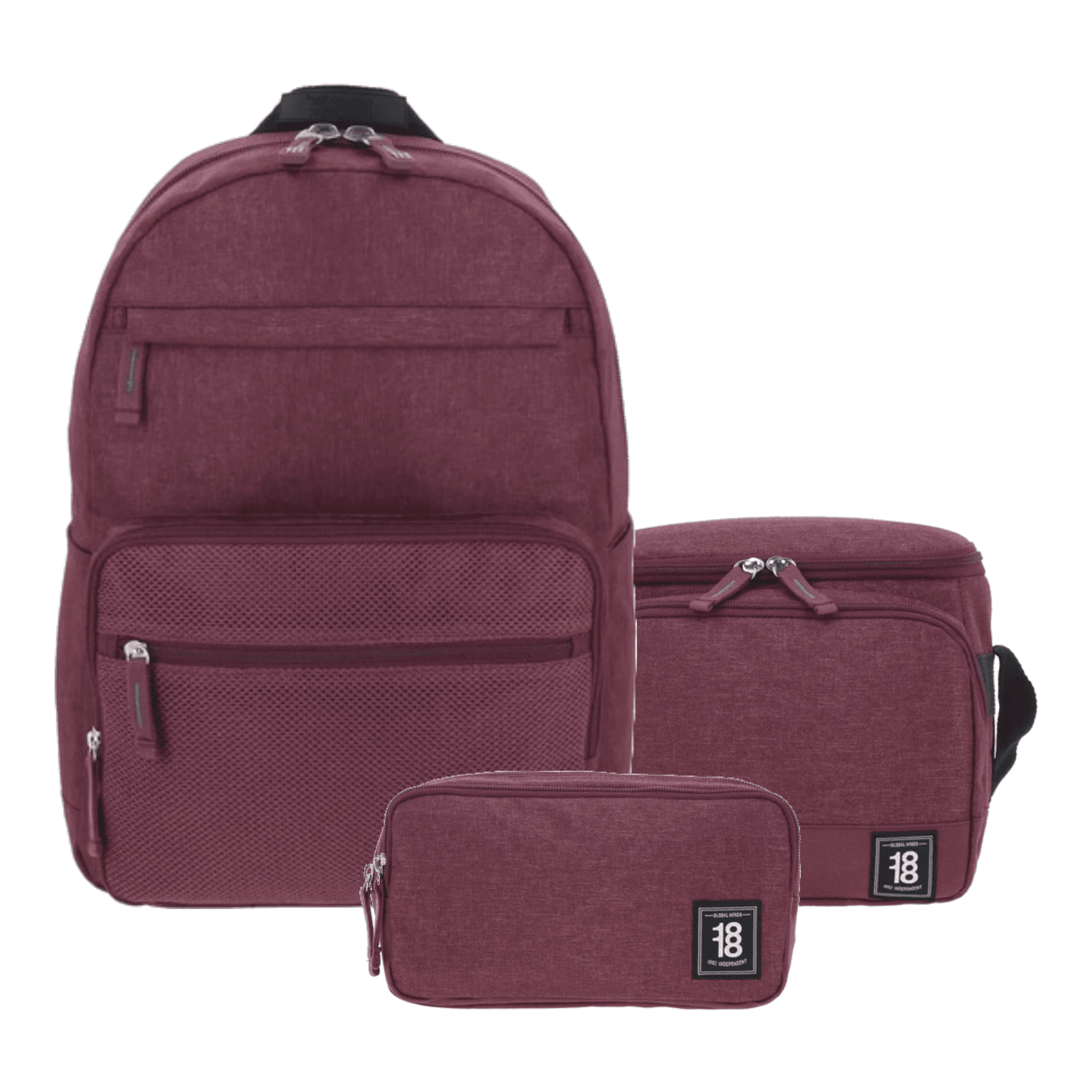 Kit Escolar 1818 by Chenson (Mochila + Lonchera + Lapicera) Magenta Juvenil - Modelo 1865731, modelo 1865731-M-KC3