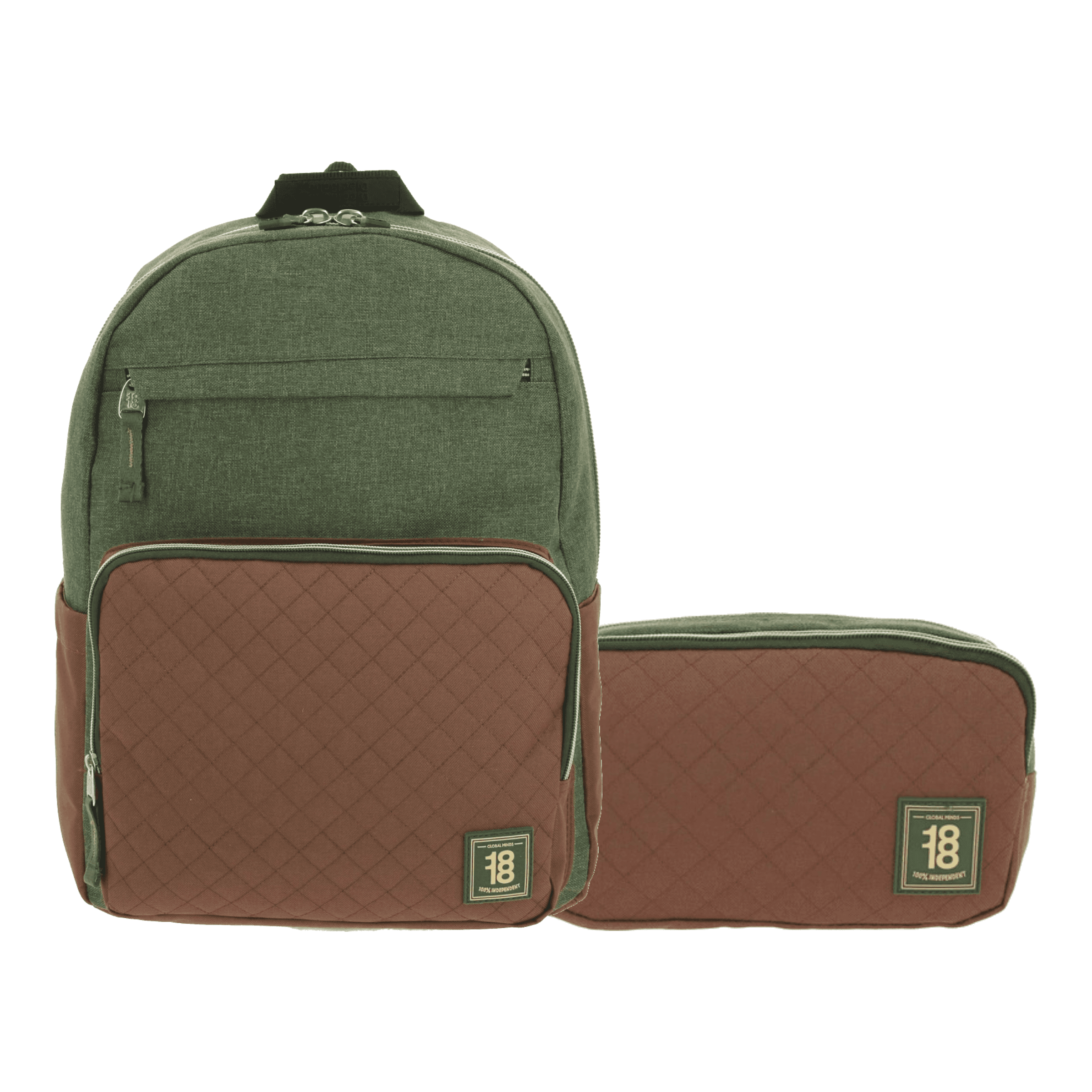 Kit Escolar 1818 by Chenson (Mochila + Lapicera) Verde Seco Juvenil, modelo 1866373-A-KC2A
