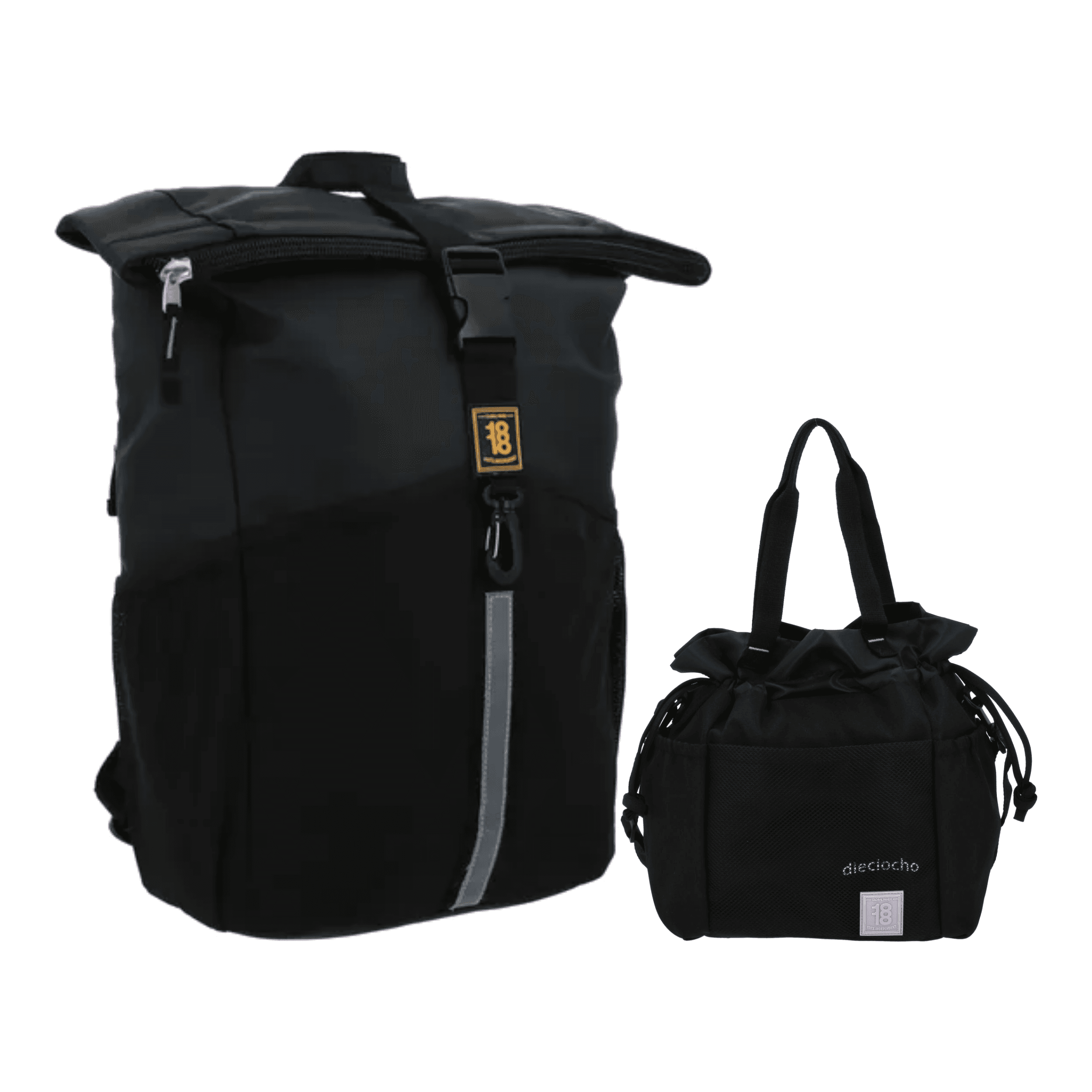 Kit Escolar 1818 by Chenson (Mochila + Mochila) Negro Juvenil - Modelo 1870776, modelo 1870776-3-KC2O
