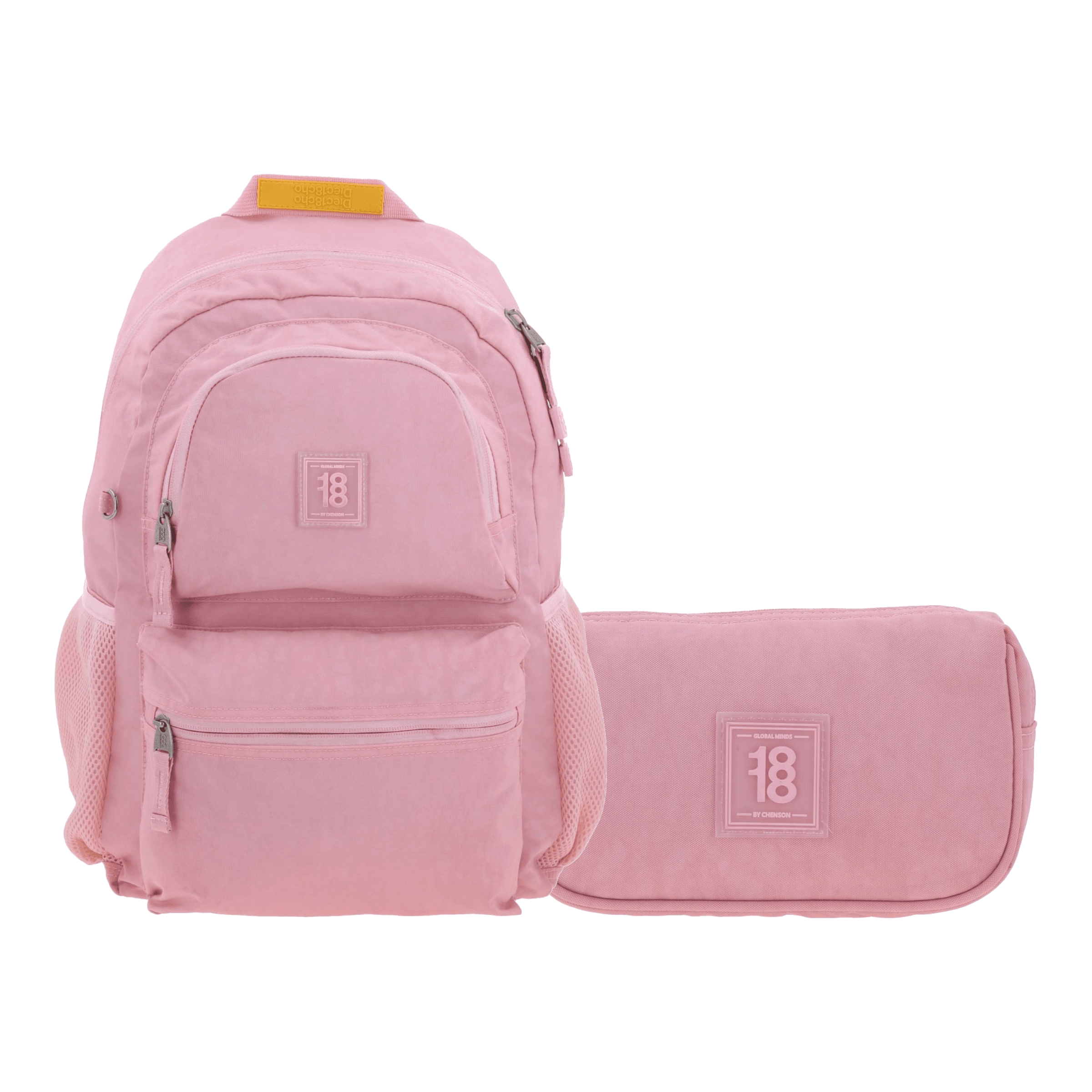 Kit Escolar 1818 by Chenson (Mochila + Mochila) Rosa Juvenil, modelo 1870938-P-KC2A