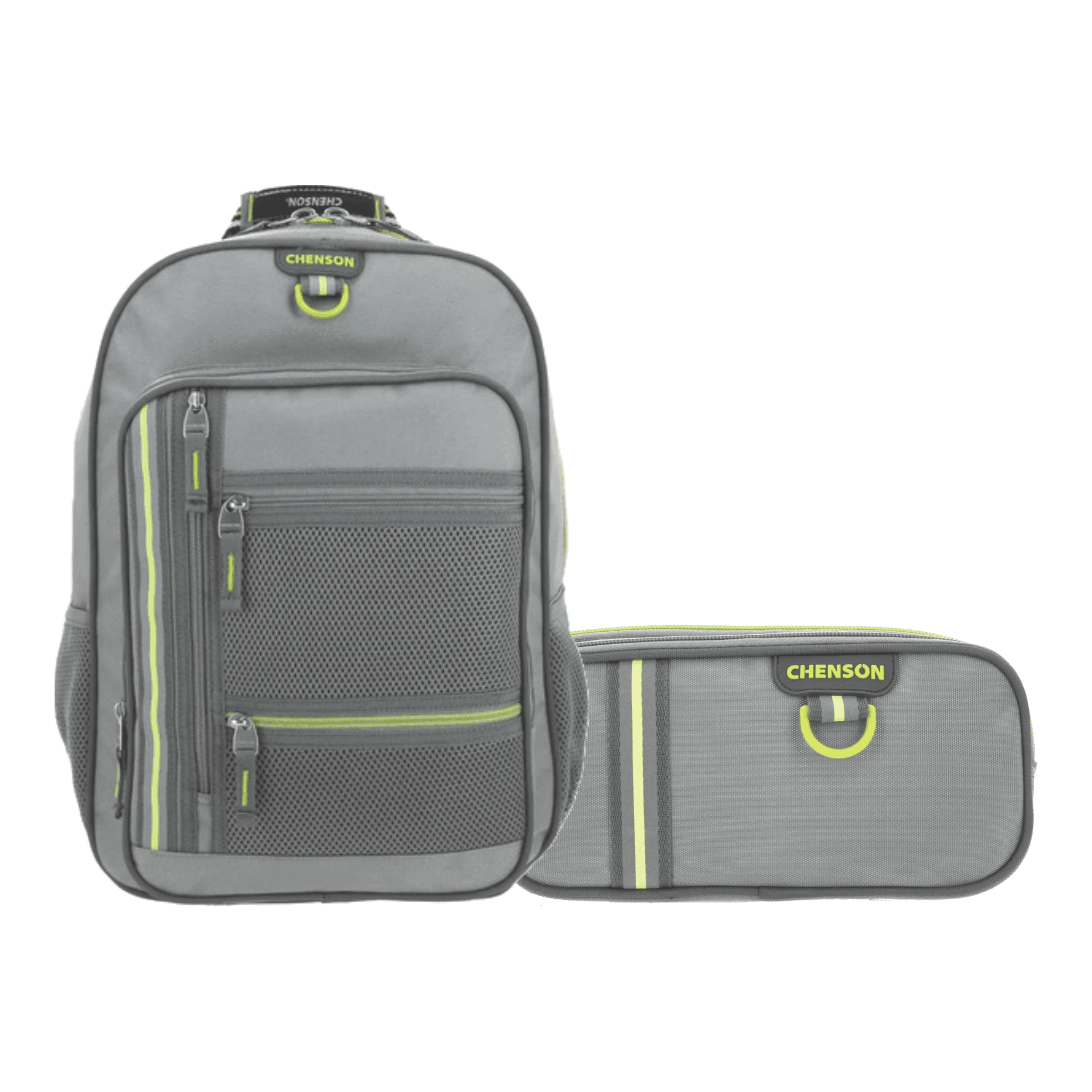 Kit Escolar Clásico by Chenson (Mochila + Lapicera) Gris, modelo CH66490-2-KC2A