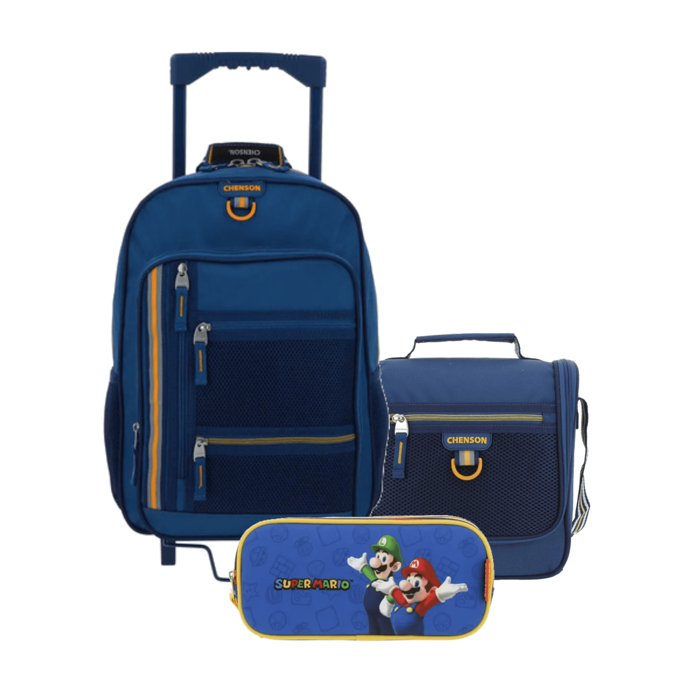 Kit Escolar Chenson Clásico (Mochila + Lonchera + Lapicera) Azul Infantil, modelo CH66508-9-KC3
