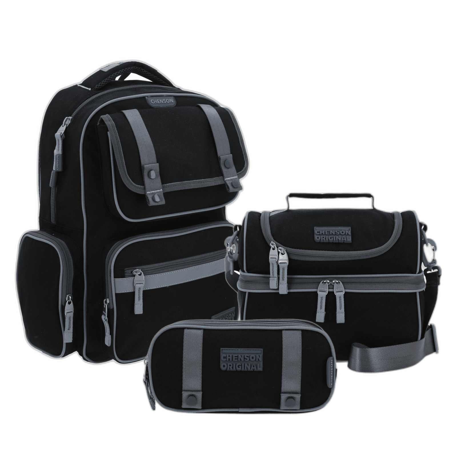 Kit Escolar Chenson Original (Mochila + Lonchera + Lapicera) Negro, modelo CO70203-3-KC3