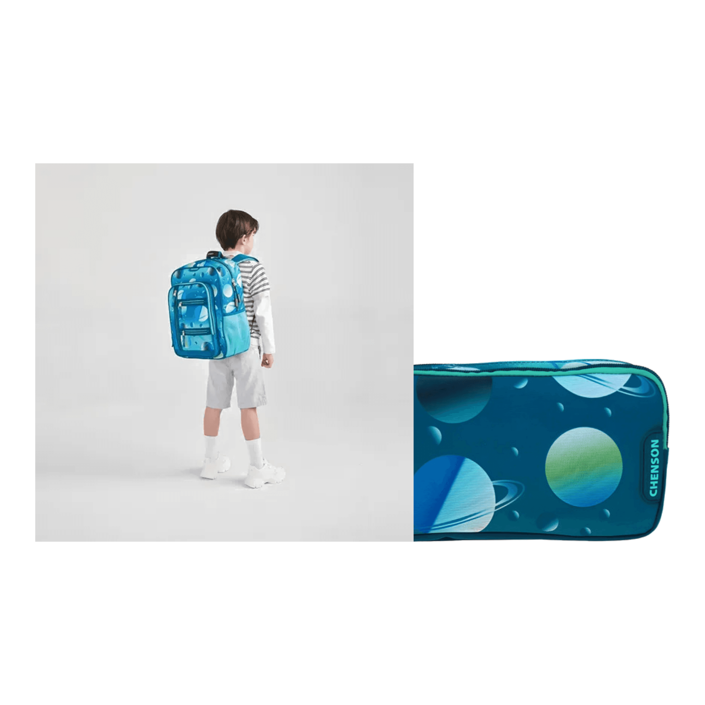Kit Escolar Chenson Original by Chenson (Mochila + Lapicera) Azul Infantil - Modelo CO70762, modelo CO70762-9-KC2A