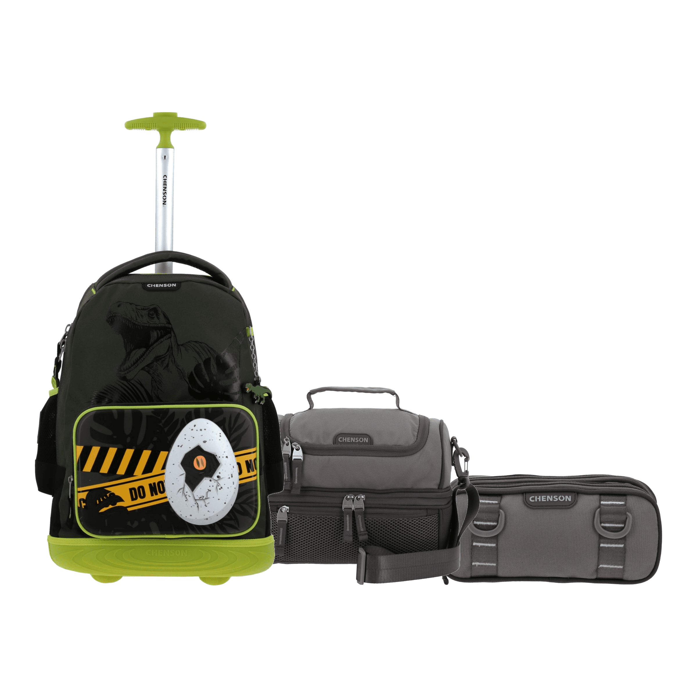 Kit Escolar Chenson Original (Mochila + Lonchera + Lapicera) Gris Infantil, modelo CO70862-2-KB3