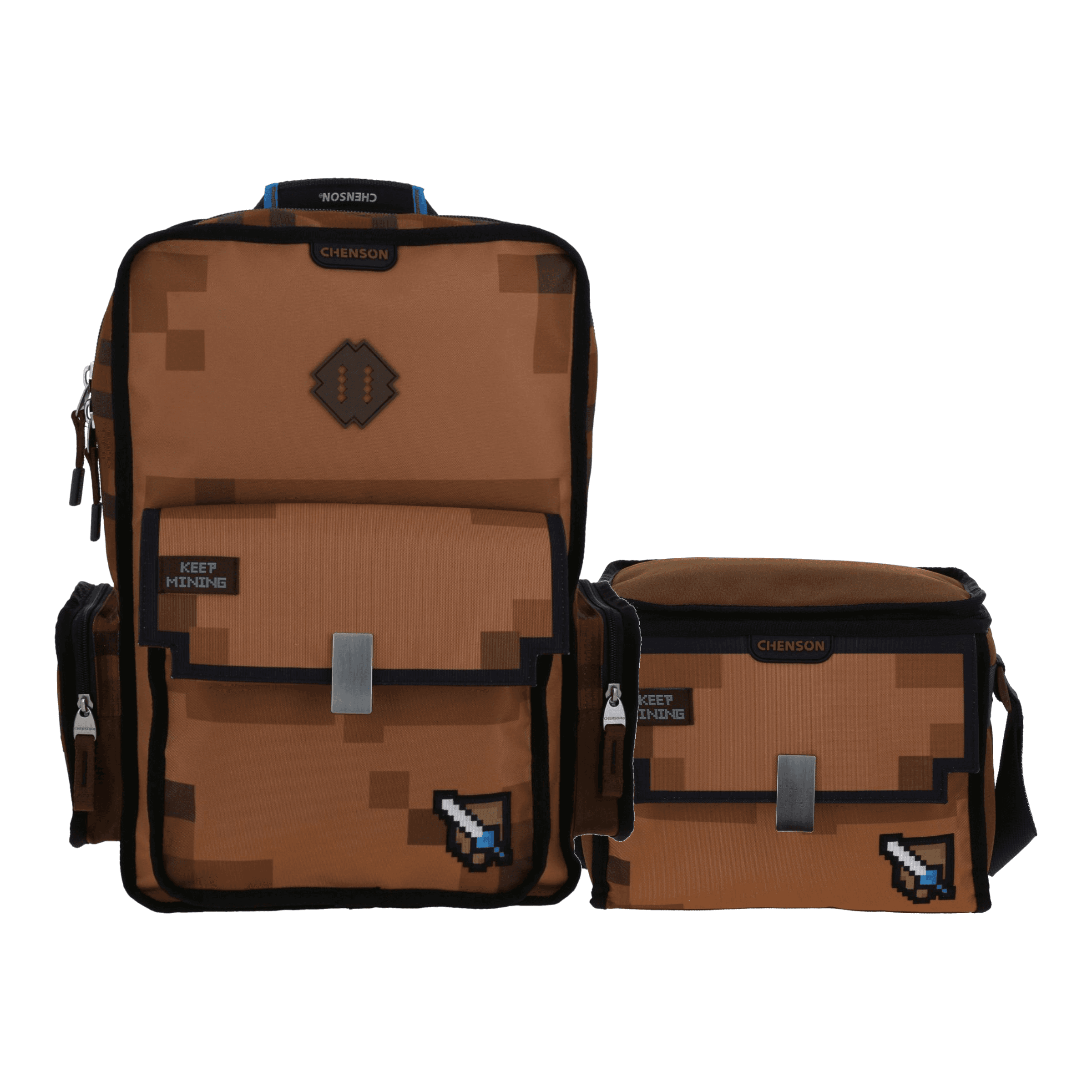 Kit Escolar Chenson Original (Mochila + Lonchera) Café, modelo CO71192-B-KC2O
