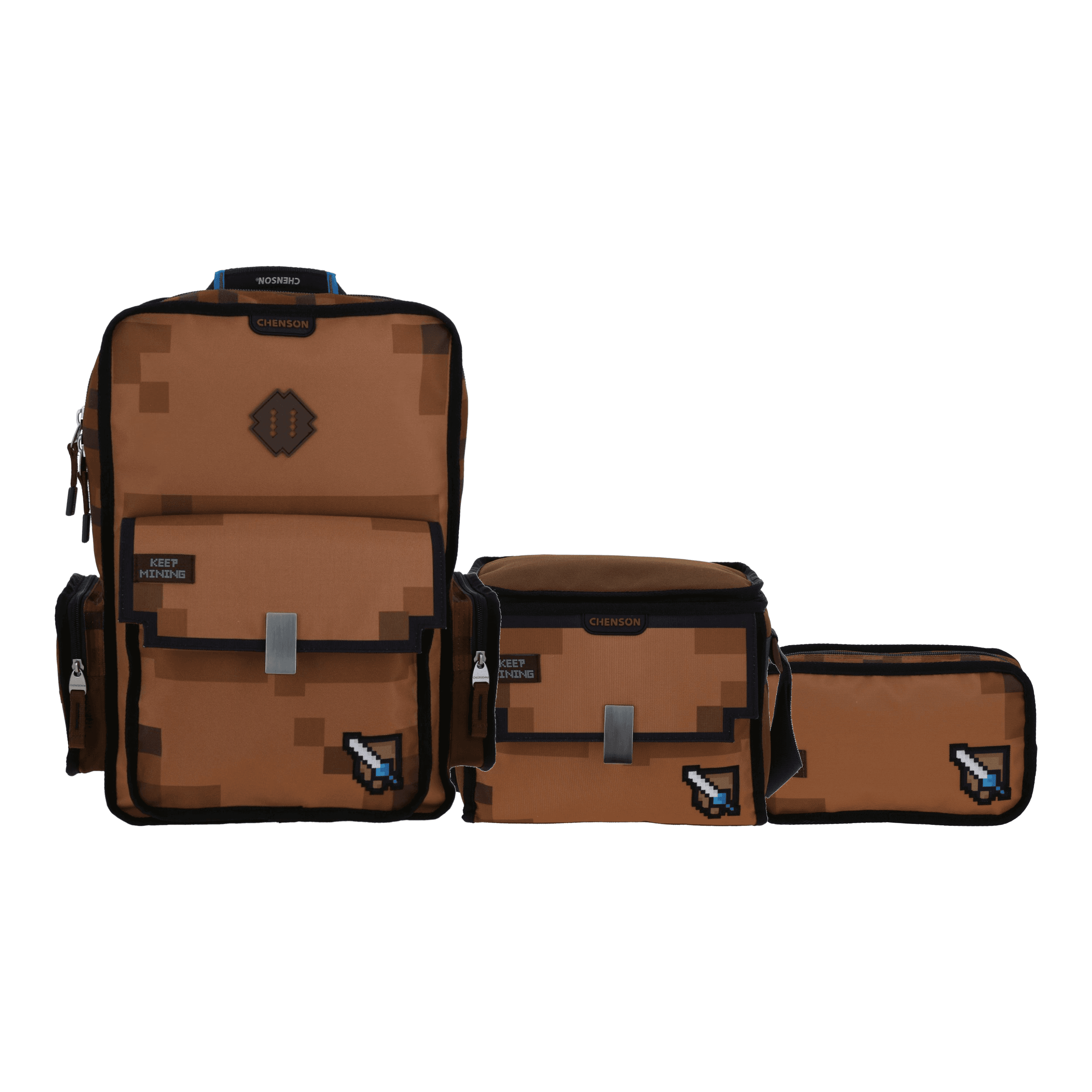 Kit Escolar Chenson Original (Mochila + Lonchera + Lapicera) Café, modelo CO71192-B-KC3