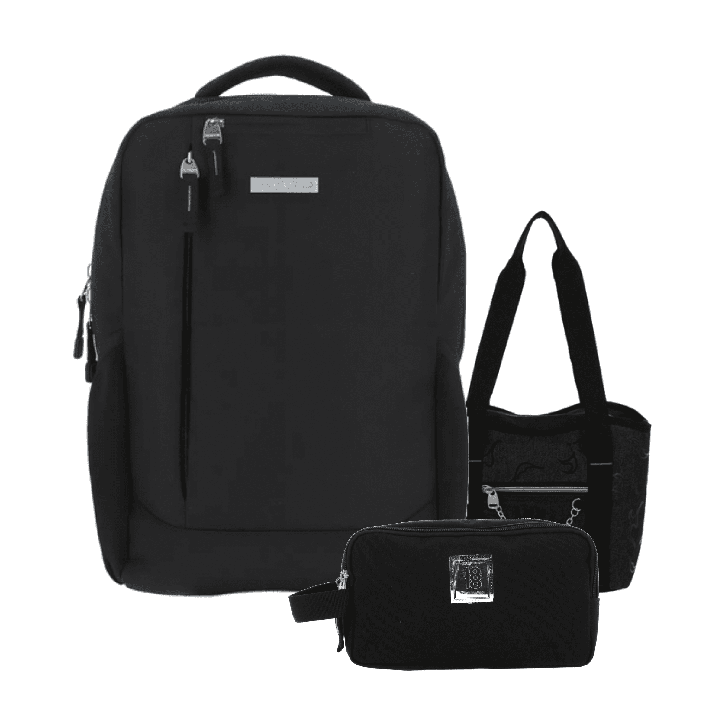 Kit Escolar Chenson Pro (Mochila + Lonchera + Lapicera) Negro - Modelo CP65923, modelo CP65923-3-KC3