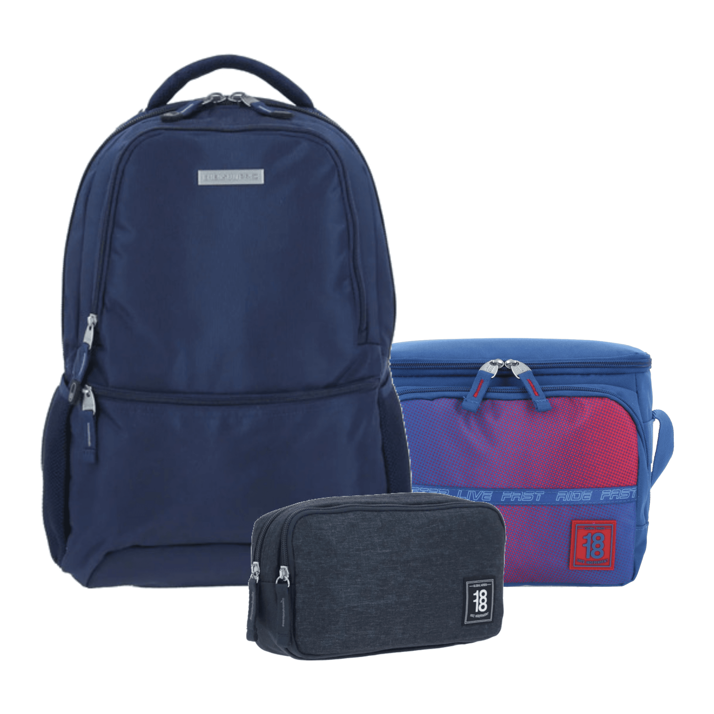 Kit Escolar Chenson Pro (Mochila + Lonchera + Lapicera) Azul - Modelo CP65926, modelo CP65926-9-KC3