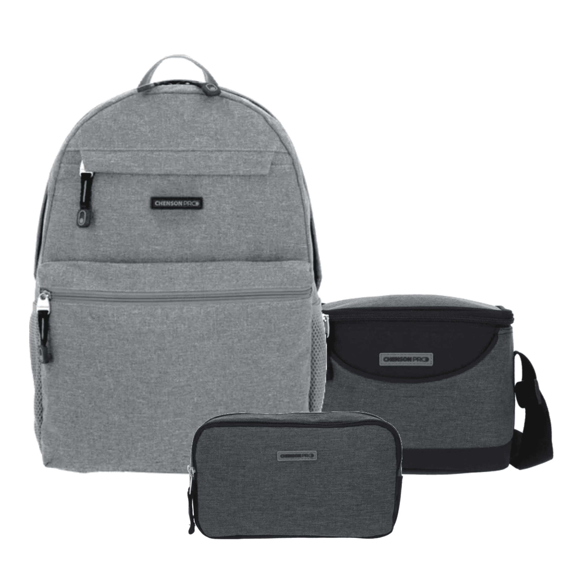 Kit Escolar Chenson Pro (Mochila + Lonchera + Lapicera) Gris - Modelo CP65942, modelo CP65942-2-KC3
