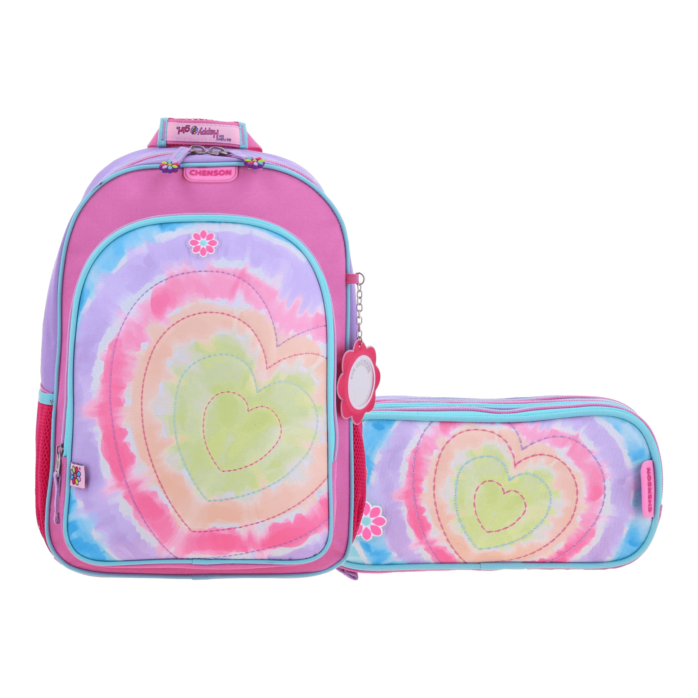Kit Escolar Happy Girl by Chenson (Mochila + Lapicera) Rosa Infantil - Modelo HG66213, modelo HG66213-P-KC2A