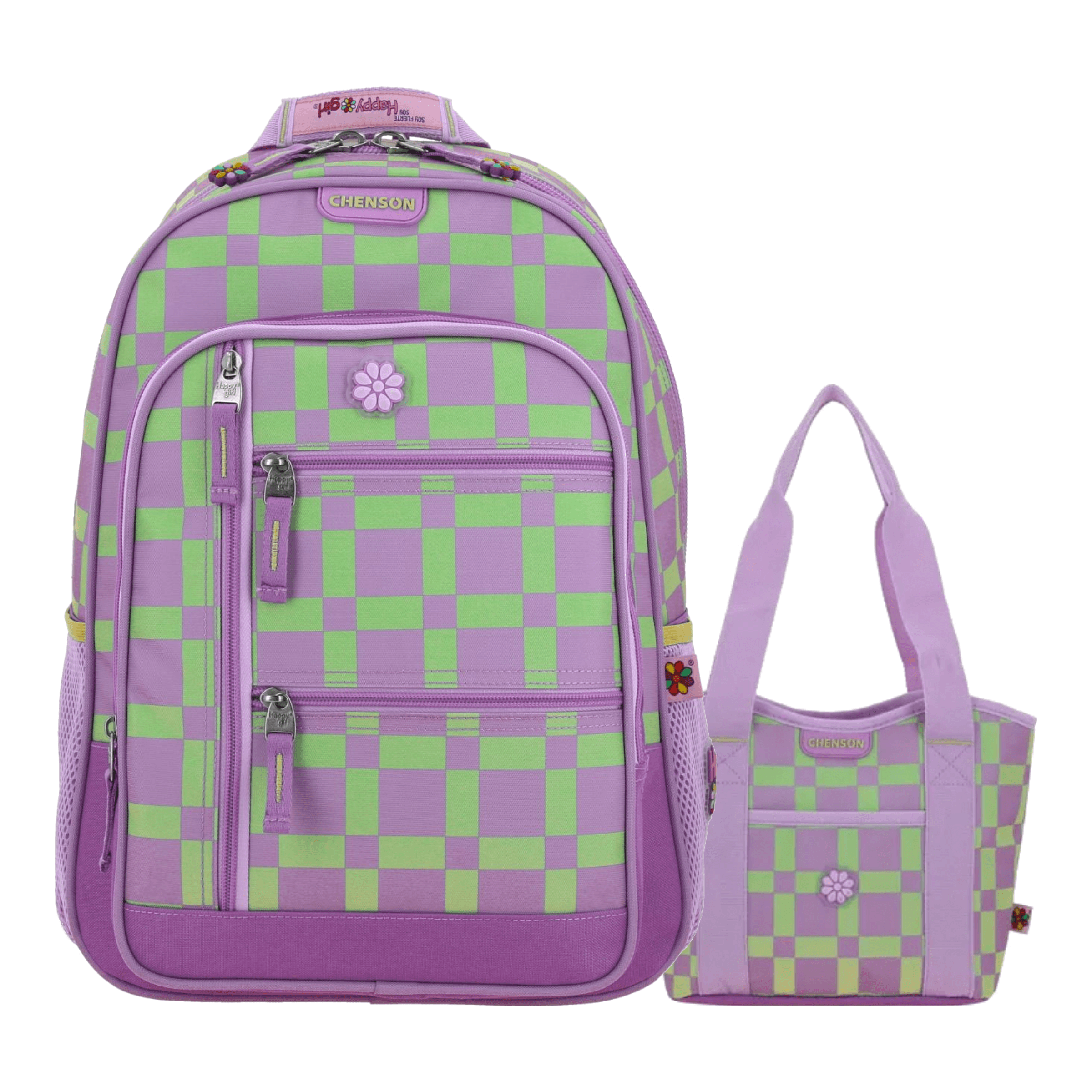 Kit Escolar Happy Girl by Chenson Mochila + Lonchera Uva Infantil - Modelo HG66516, modelo HG66516-U-KC2O