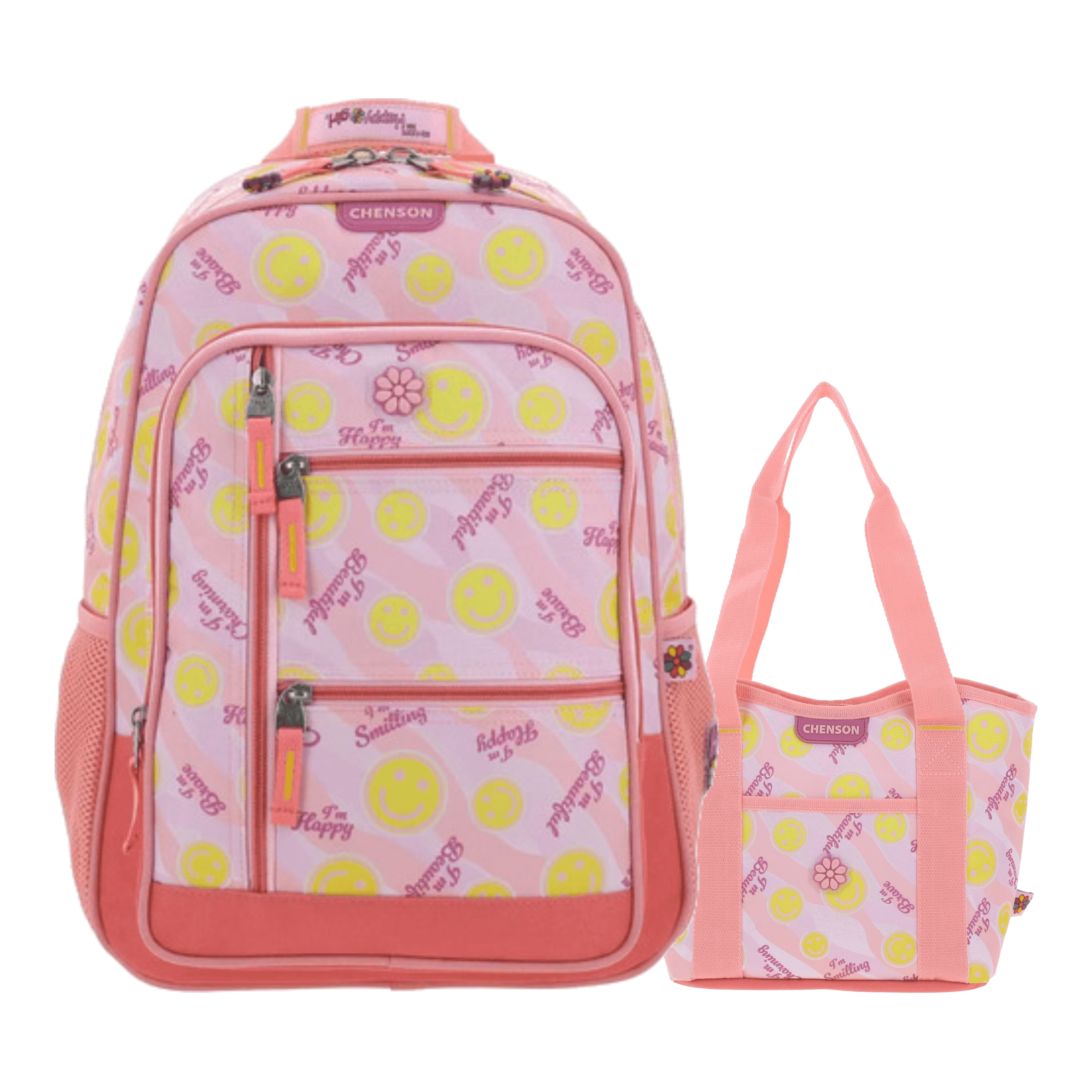 Kit Escolar Happy Girl by Chenson (Mochila + Lonchera) Rosa Infantil - Modelo HG66524, modelo HG66524-P-KC2O