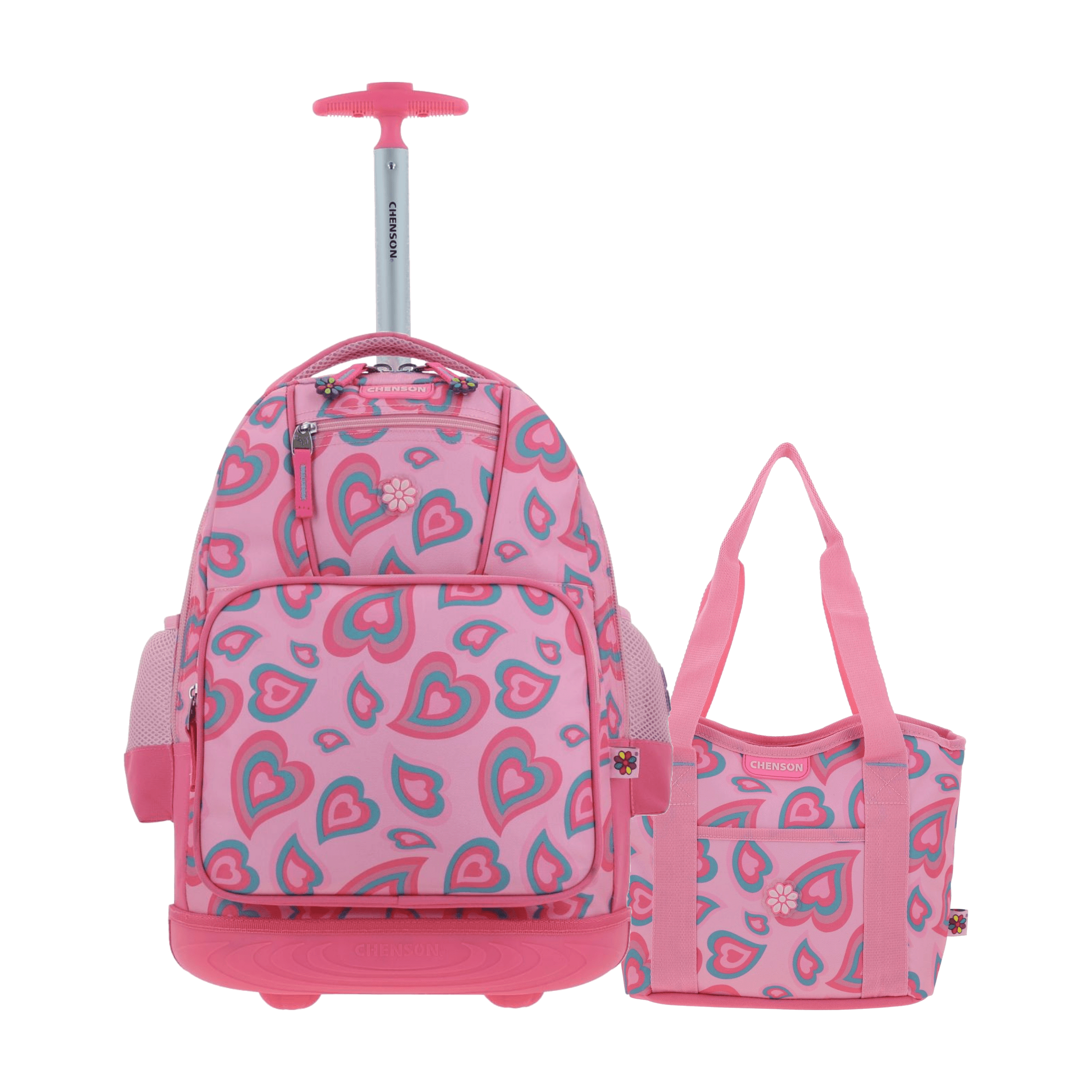 Kit Escolar Happy Girl by Chenson (Mochila con Ruedas + Lonchera) Rosa Infantil - Modelo HG66531, modelo HG66531-P-KC2O
