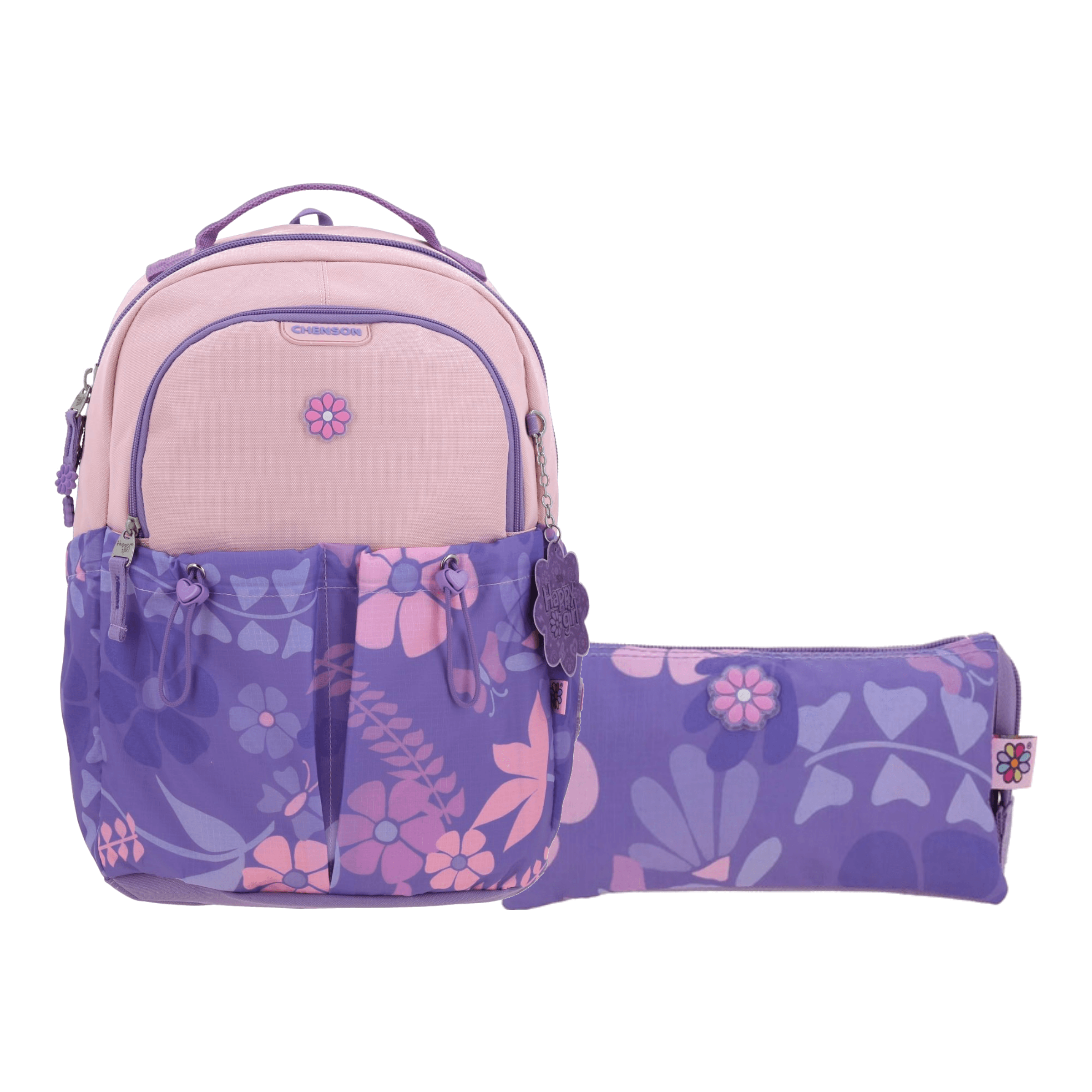 Kit Escolar Happy Girl by Chenson (Mochila + Lapicera) Uva, modelo HG70172-U-KC2A