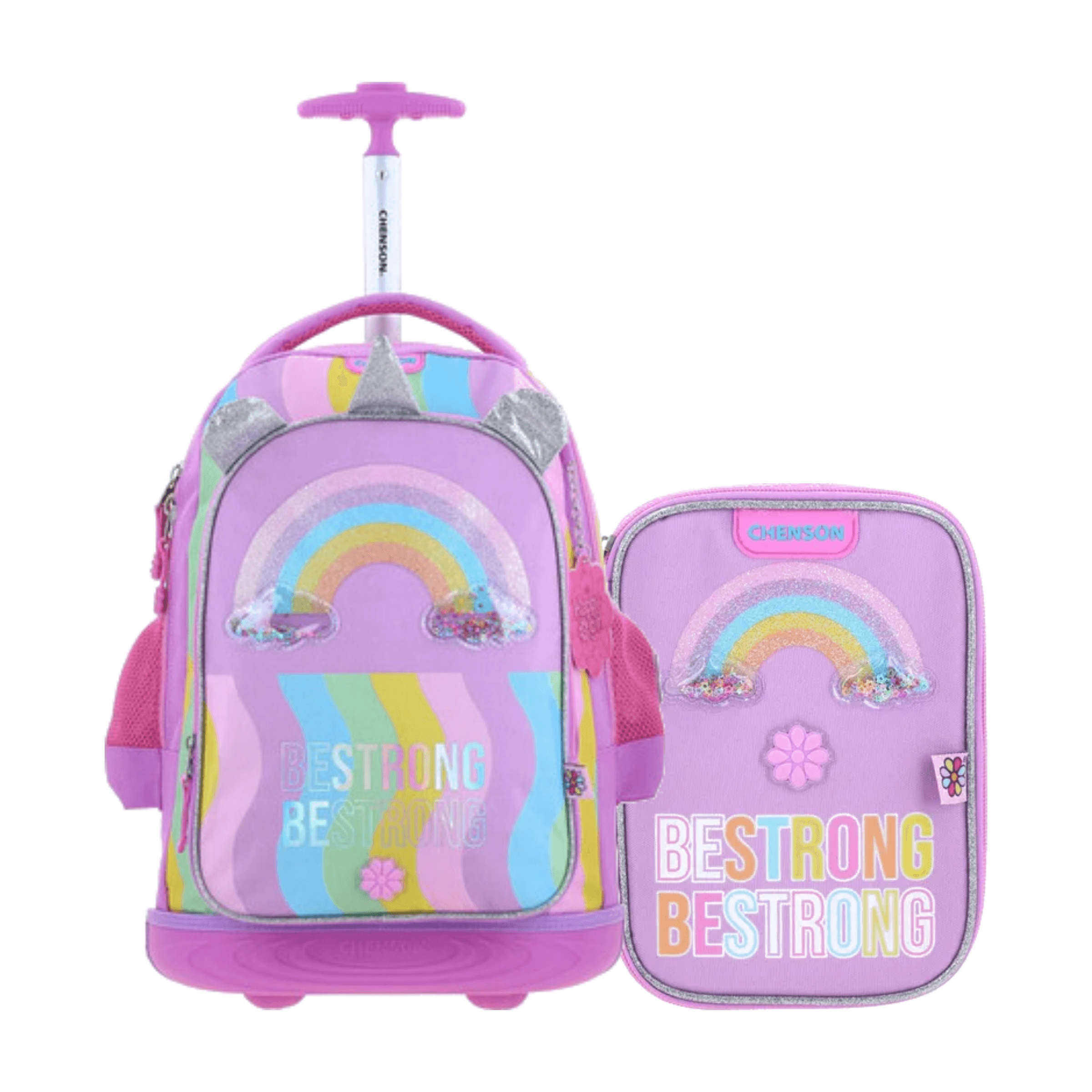 Kit Escolar Happy Girl by Chenson (Mochila + Lapicera) Multicolor Infantil, modelo HG70407-C-KB2A