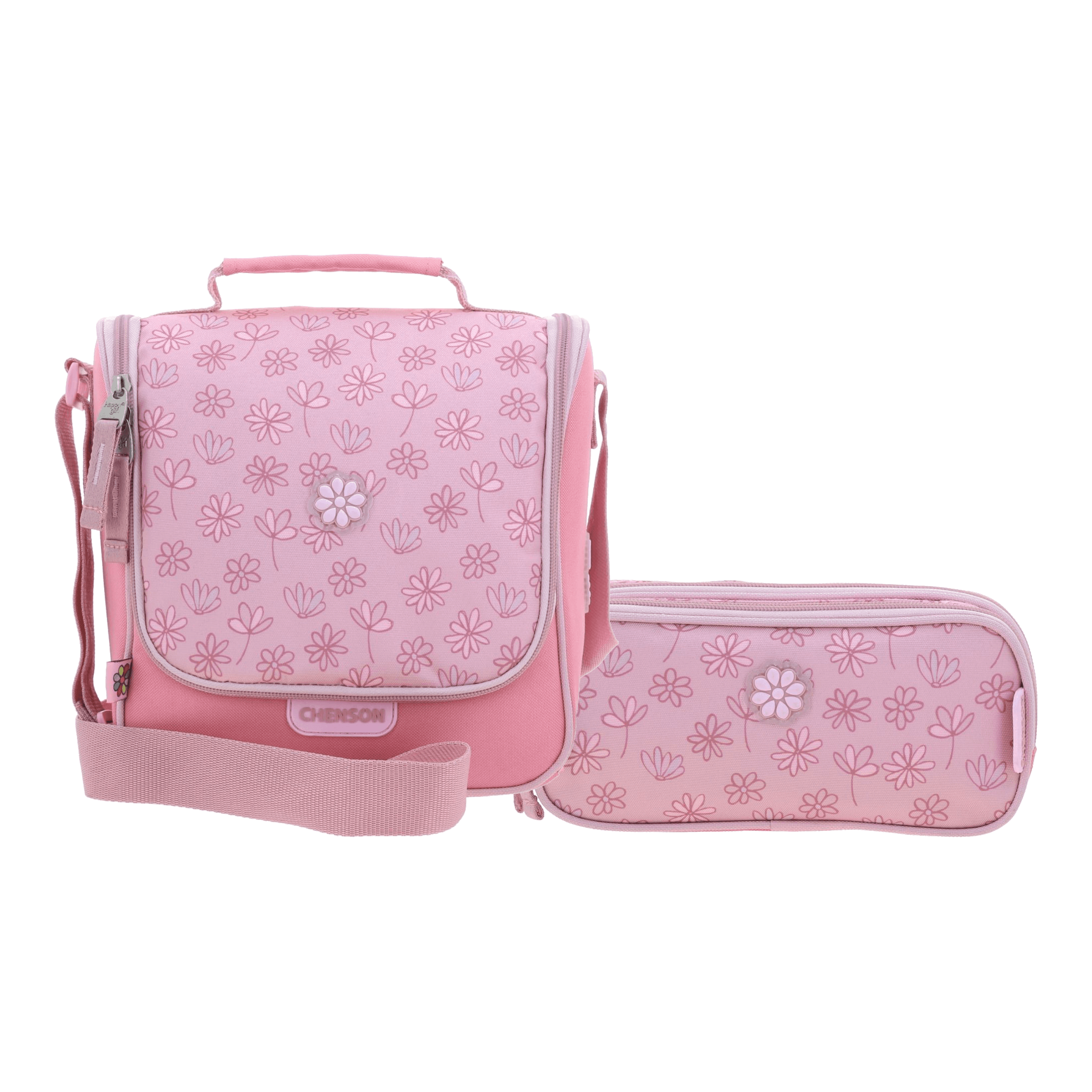 Kit Escolar Happy Girl by Chenson (Lonchera + Lapicera) Rosa Infantil - Modelo HG71205, modelo HG71205-P-K2OA