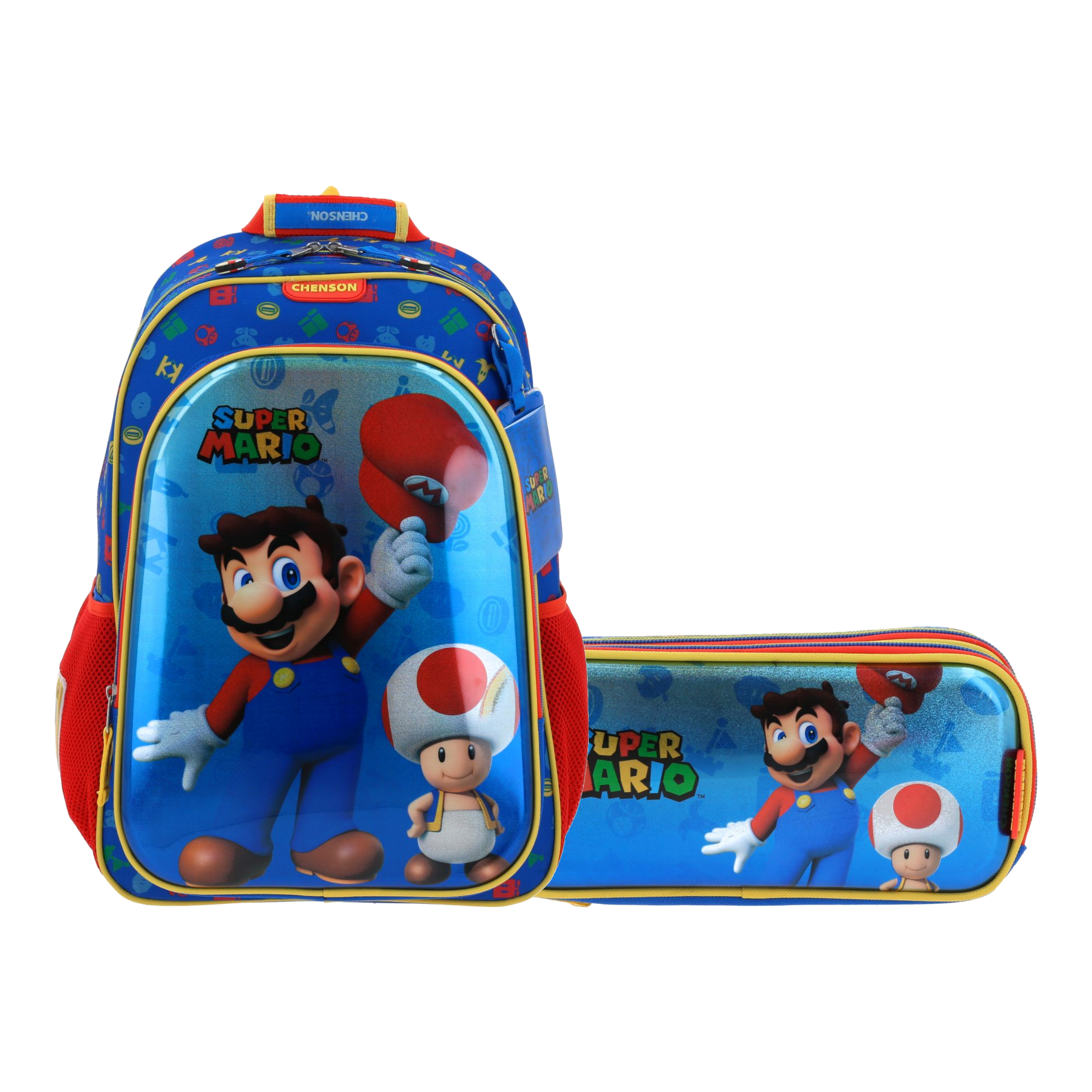 Kit Escolar Mario Bros by Chenson (Mochila + Lapicera) Azul, modelo MB65980-9-KC2A