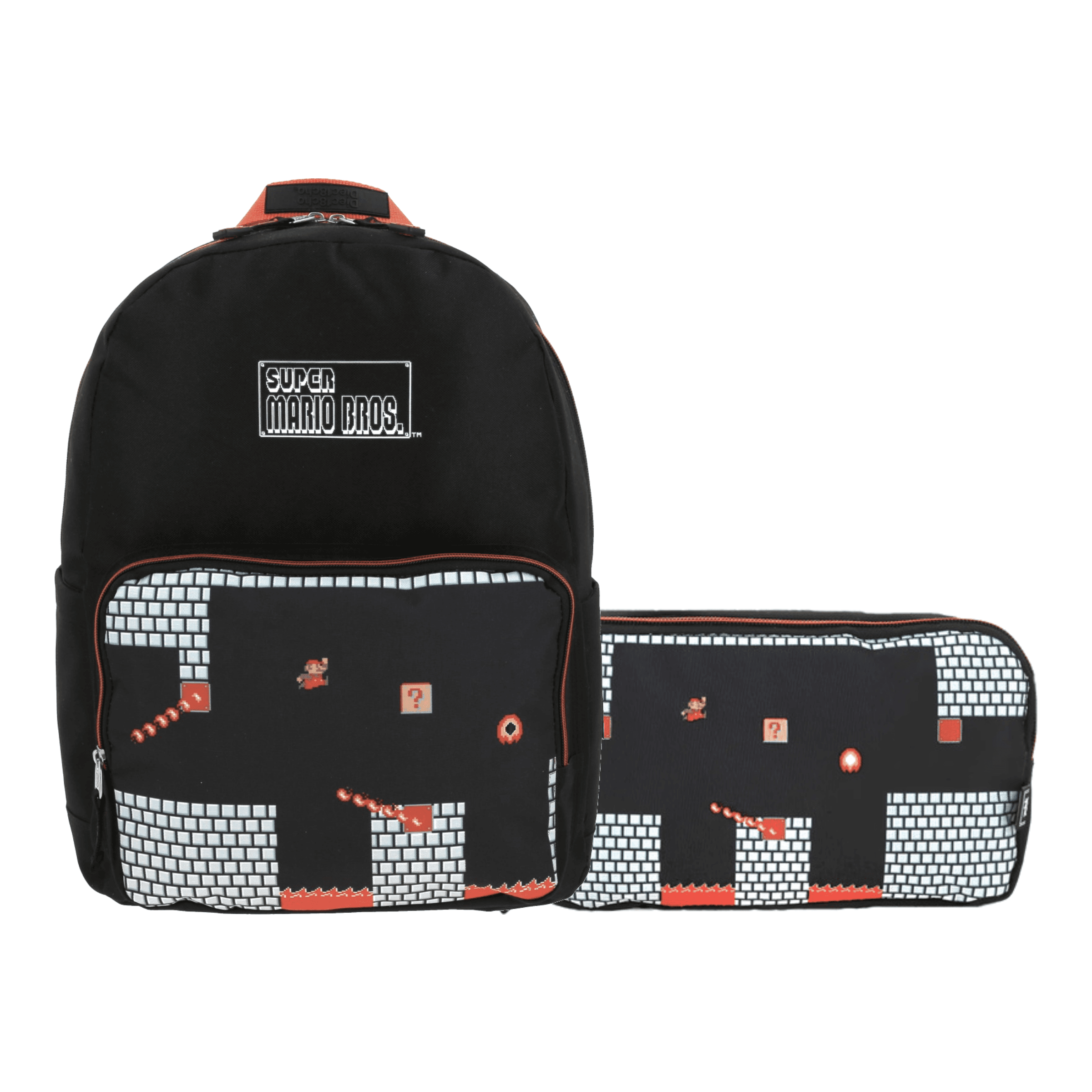 Kit Escolar Mario Bros by Chenson (Mochila + Lapicera) Negro Infantil - Modelo MB66156, modelo MB66156-3-KC2A