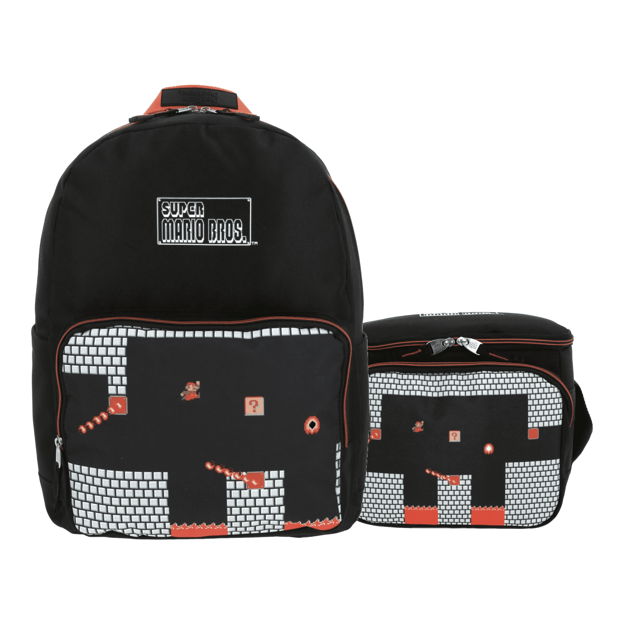 Kit Escolar Mario Bros by Chenson (Mochila + Lonchera) Negro Infantil - Modelo MB66156, modelo MB66156-3-KC2O