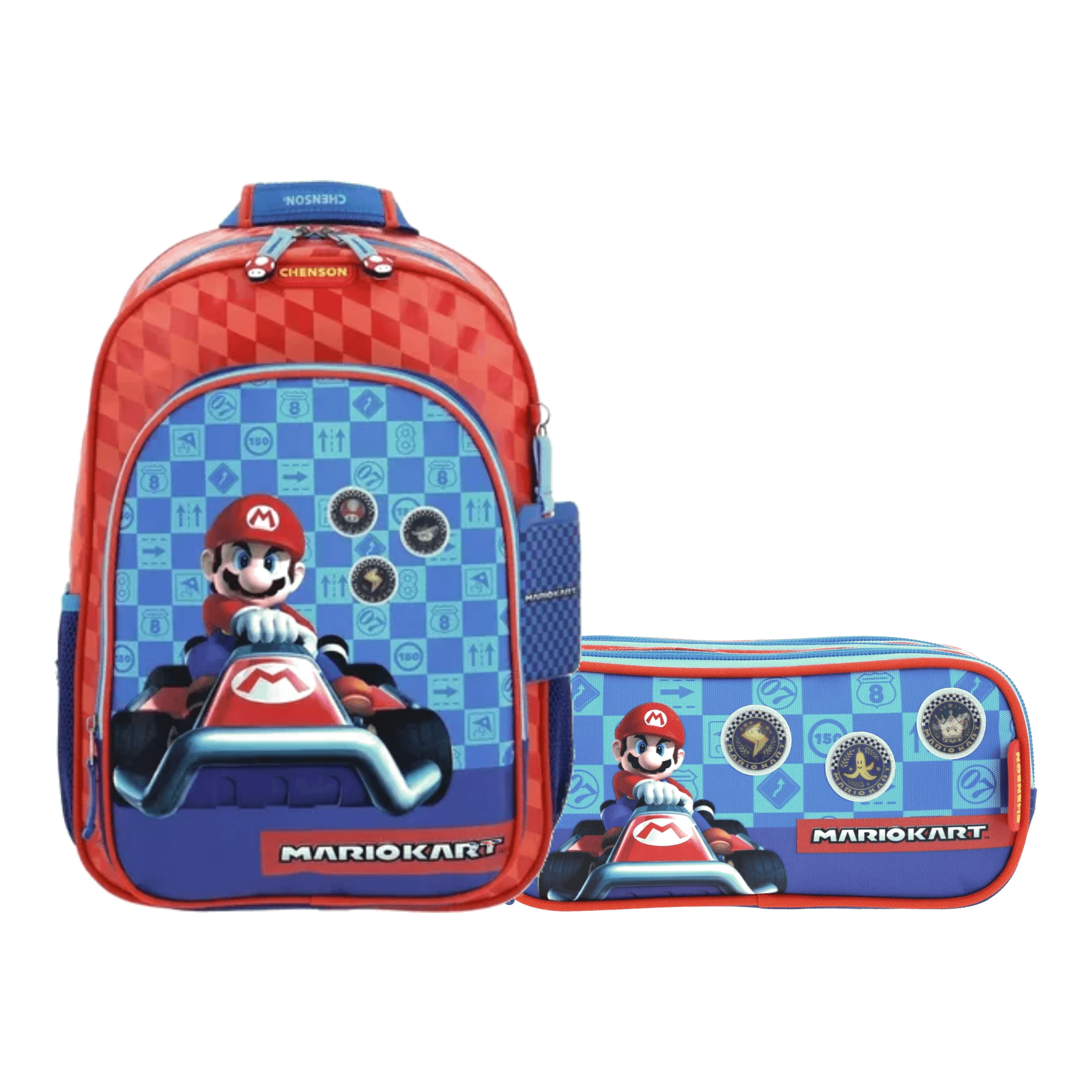 Kit Escolar Mario Bros by Chenson (Mochila + Lapicera) Rojo Infantil - Modelo MB66311, modelo MB66311-R-KC2A