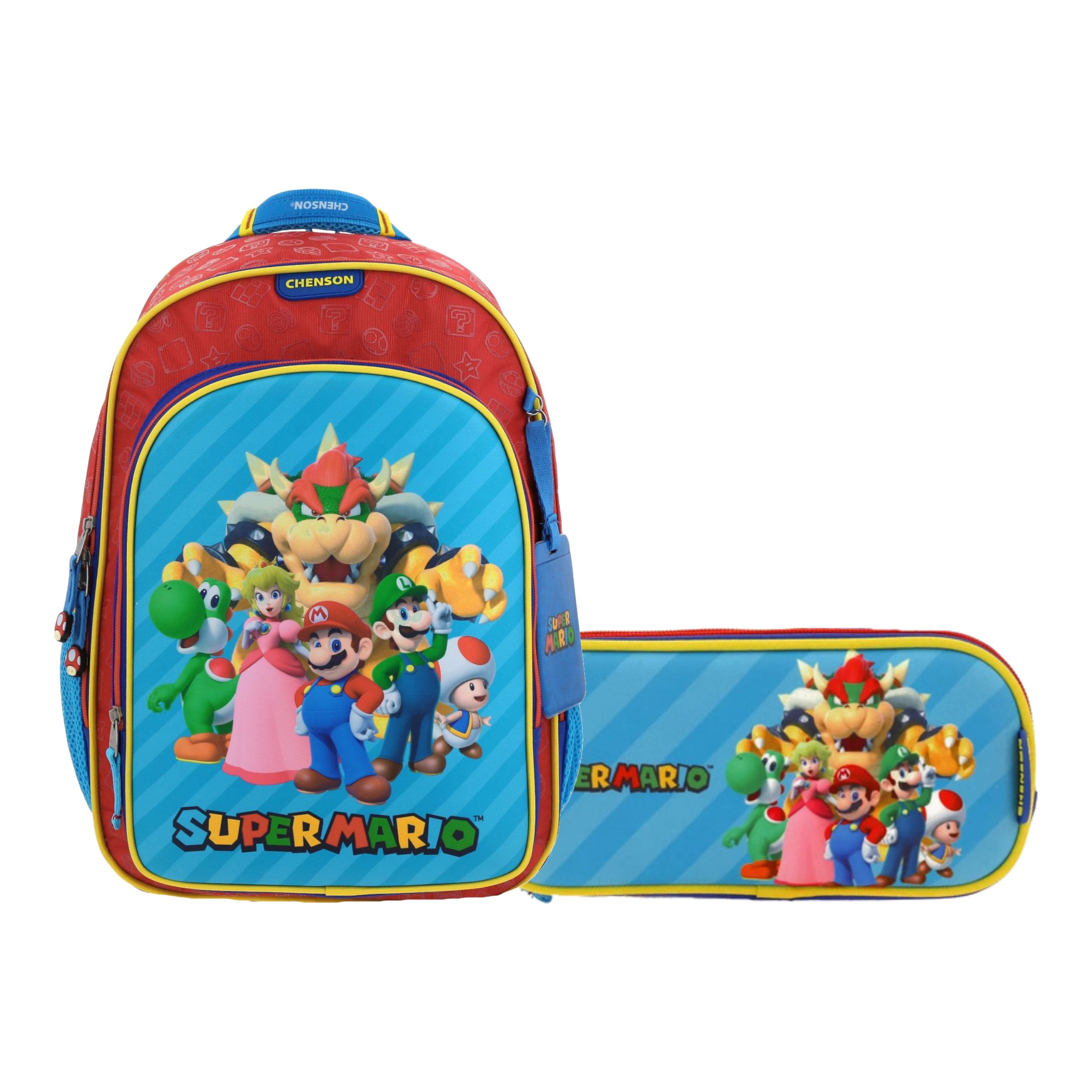 Kit Escolar Mario Bros by Chenson Mochila + Lapicera Rojo Infantil - Modelo MB66368, modelo MB66368-R-KC2A