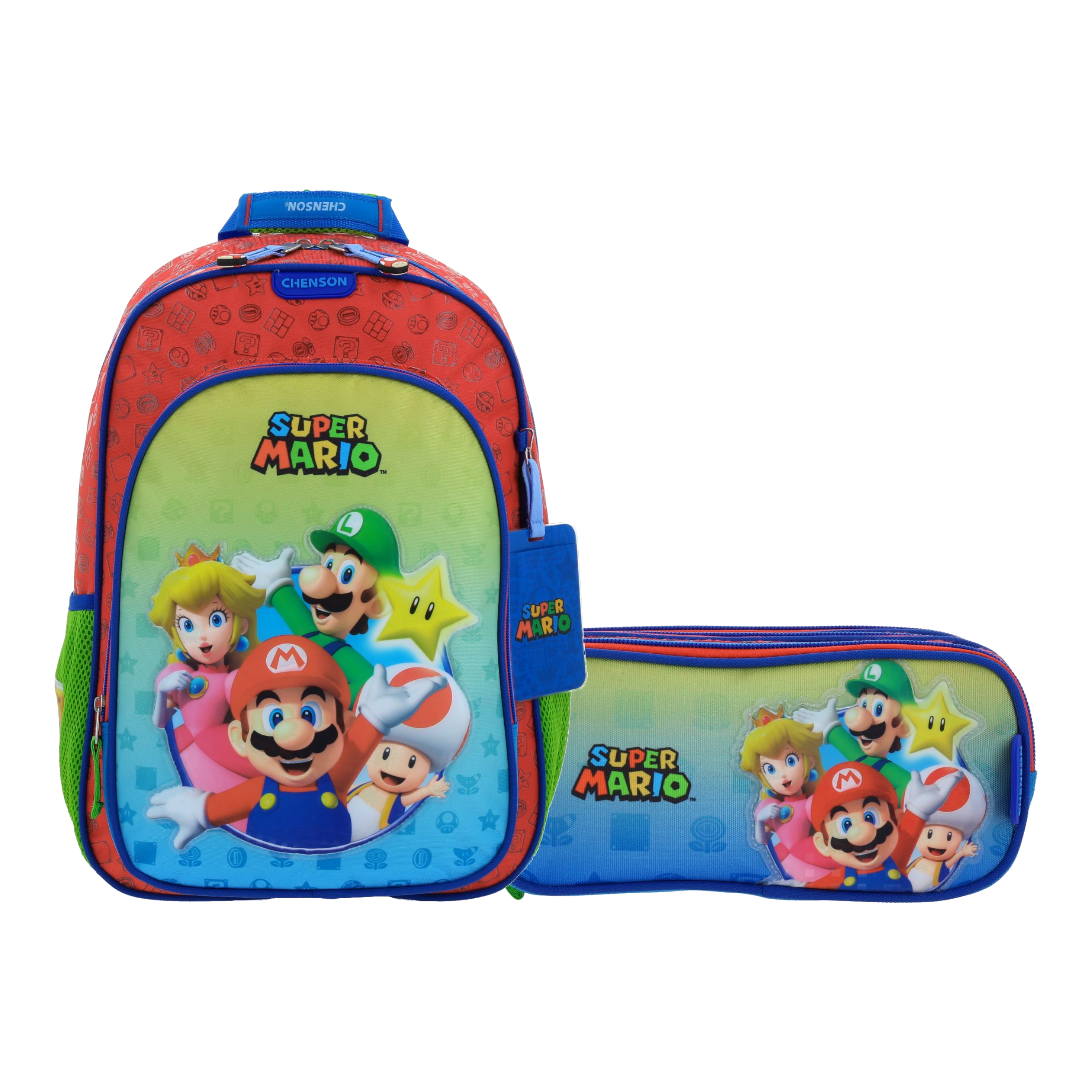 Kit Escolar Mario Bros by Chenson (Mochila + Lapicera) Rojo, modelo MB66454-R-KC2A