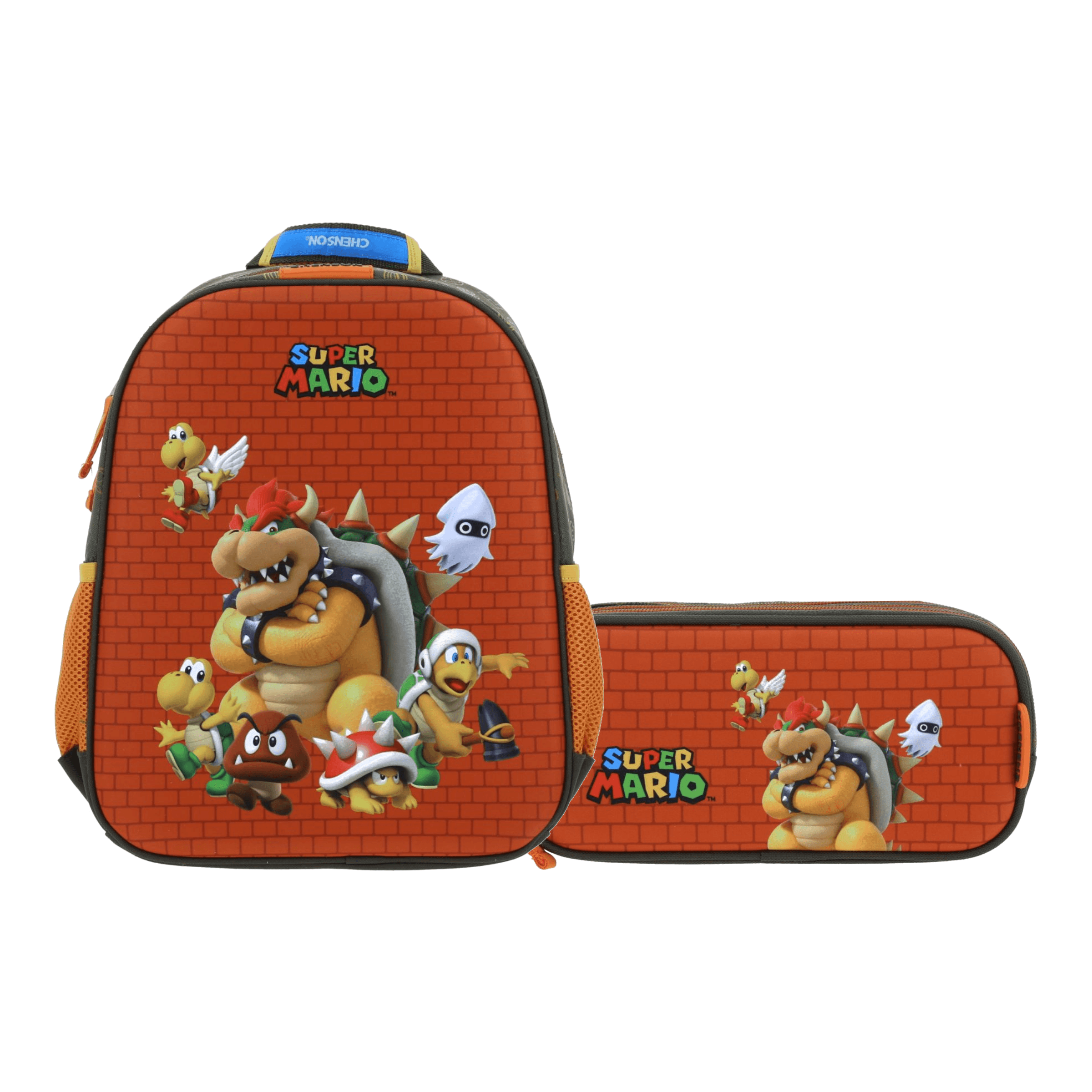 Kit Escolar Mario Bros by Chenson (Mochila + Lapicera) Verde Seco Infantil, modelo MB66593-A-KC2A