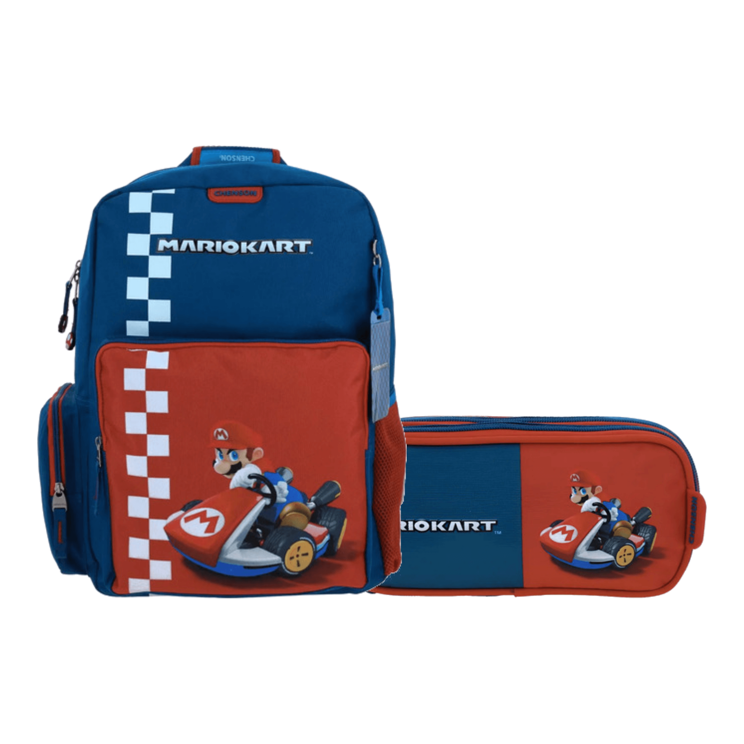 Kit Escolar Mario Bros by Chenson (Mochila + Lapicera) Azul Infantil - Modelo MB70210, modelo MB70210-9-KC2A