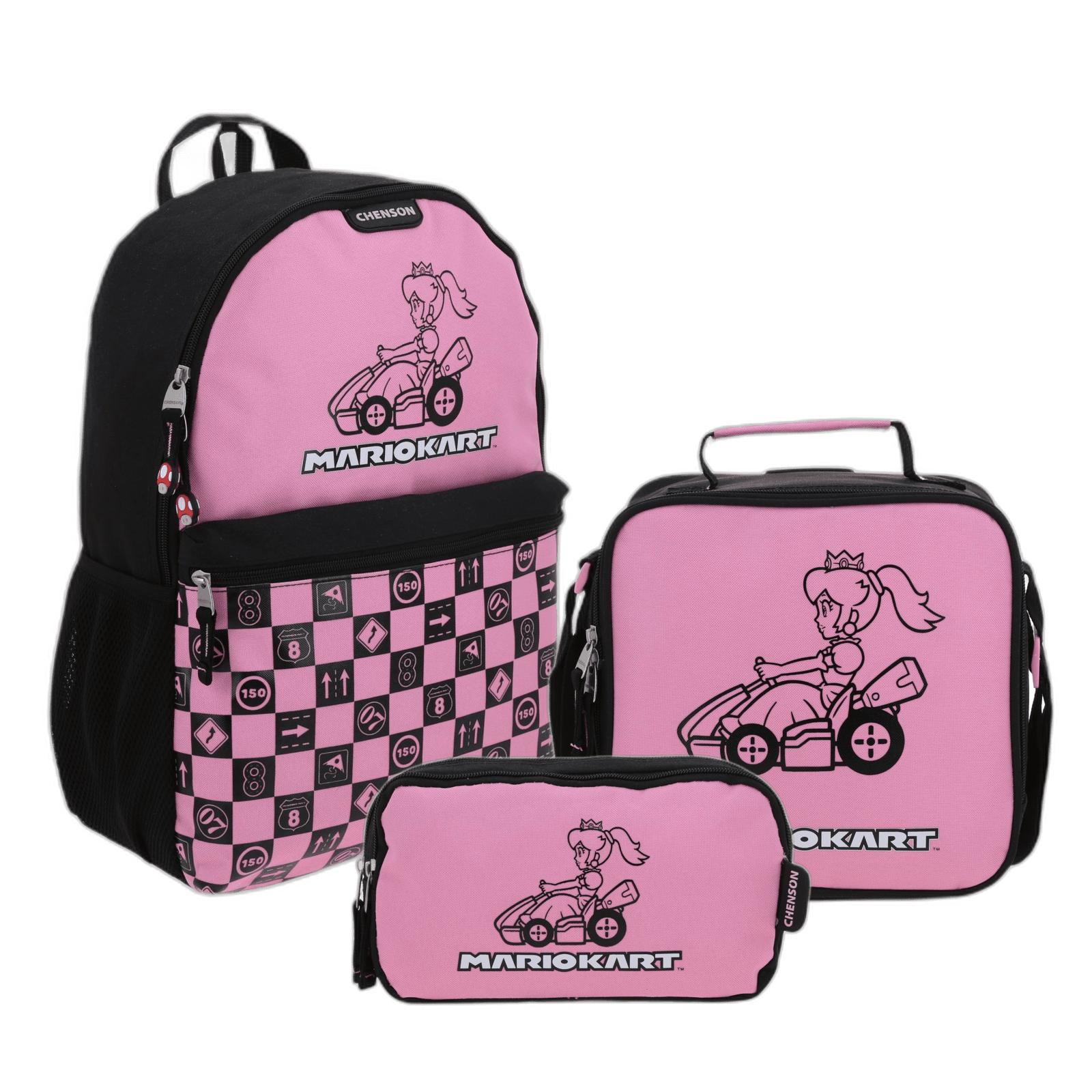 Kit Escolar Mario Bros by Chenson (Mochila + Lonchera + Lapicera) Negro Infantil - Modelo MB70359, modelo MB70359-3-KC3