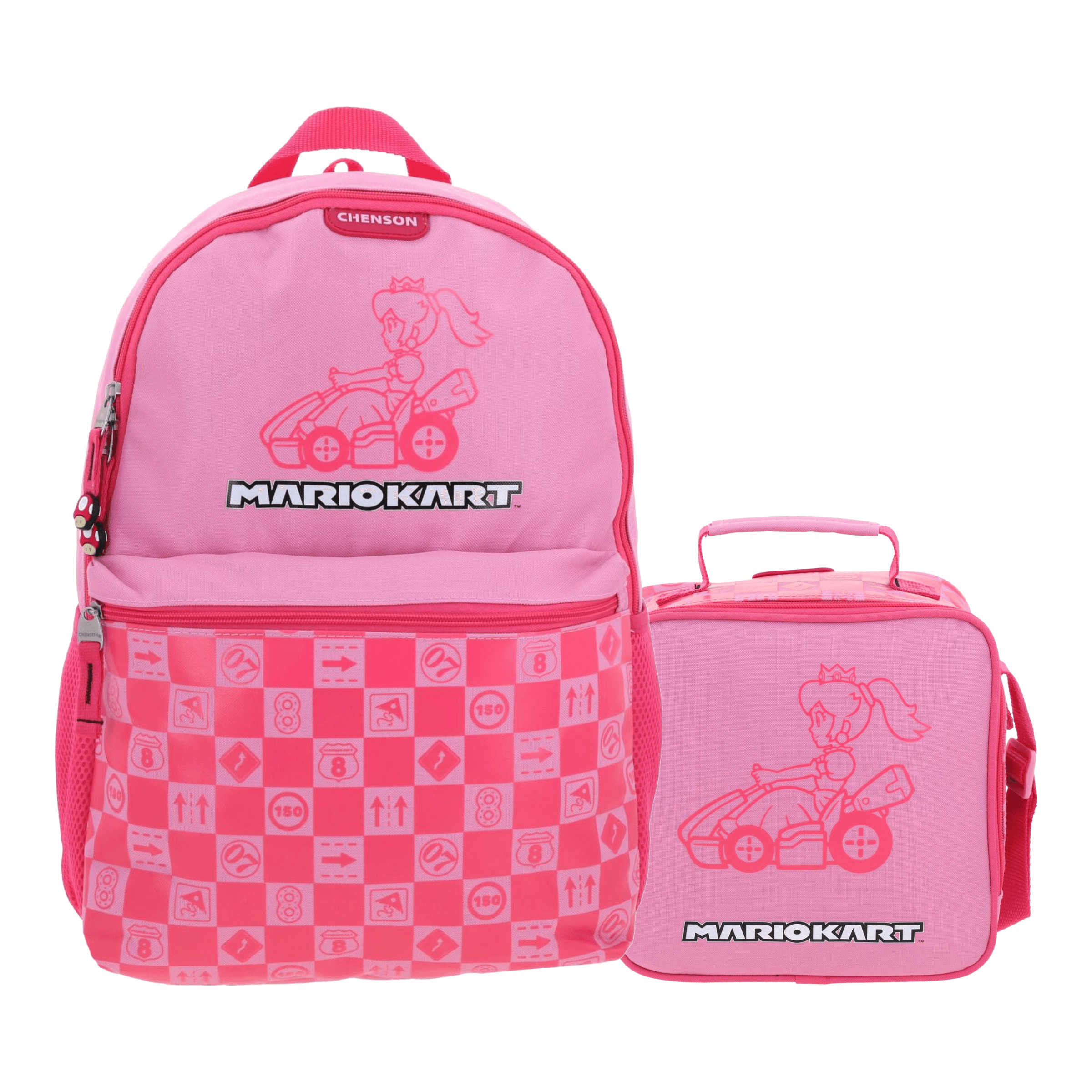 Kit Escolar Mario Bros by Chenson (Mochila + Lonchera) Rosa Infantil - Modelo MB70359, modelo MB70359-P-KC2O
