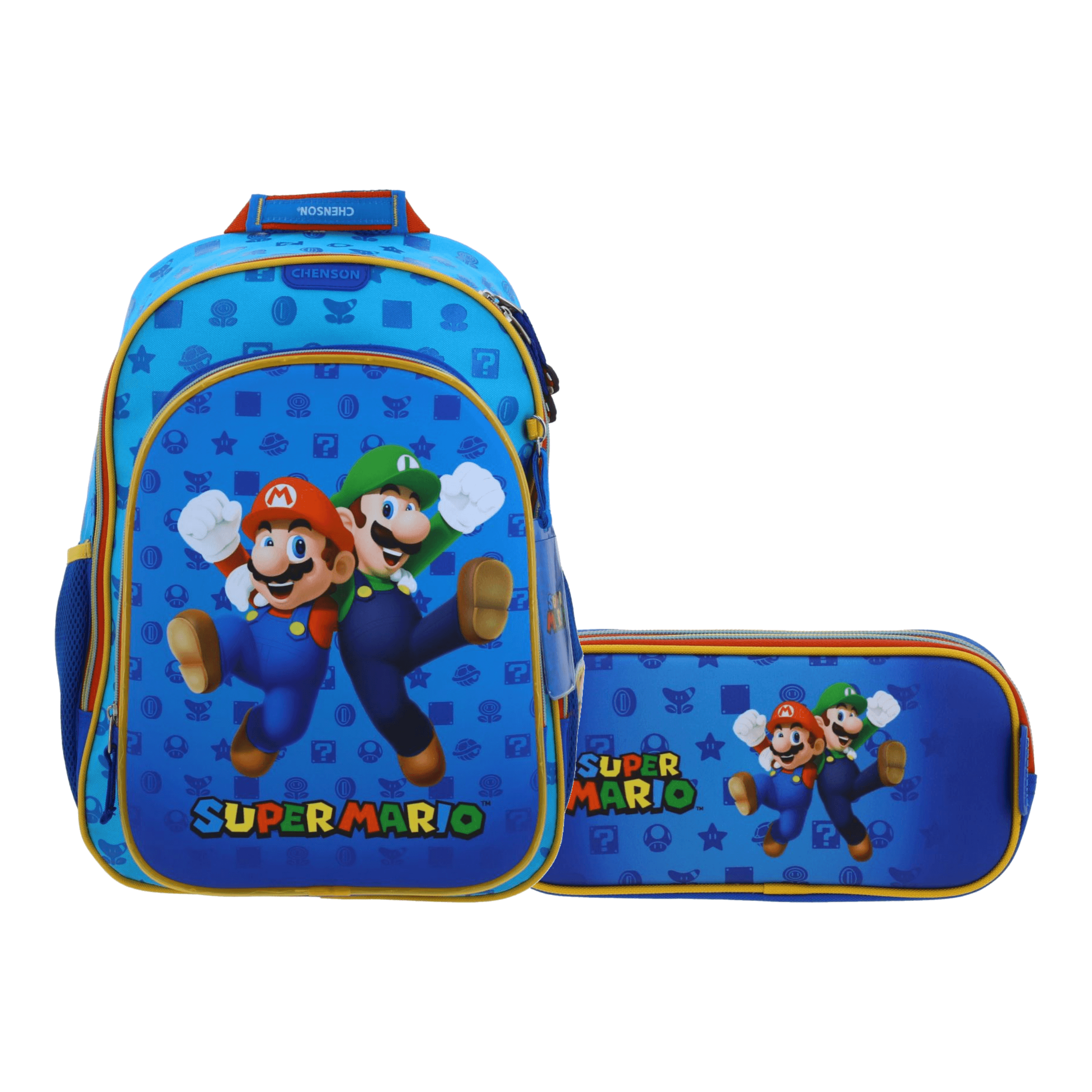 Kit Escolar Mario Bros by Chenson Mochila + Mochila Azul Infantil - Modelo MB70502-9-KC2A, modelo MB70502-9-KC2A