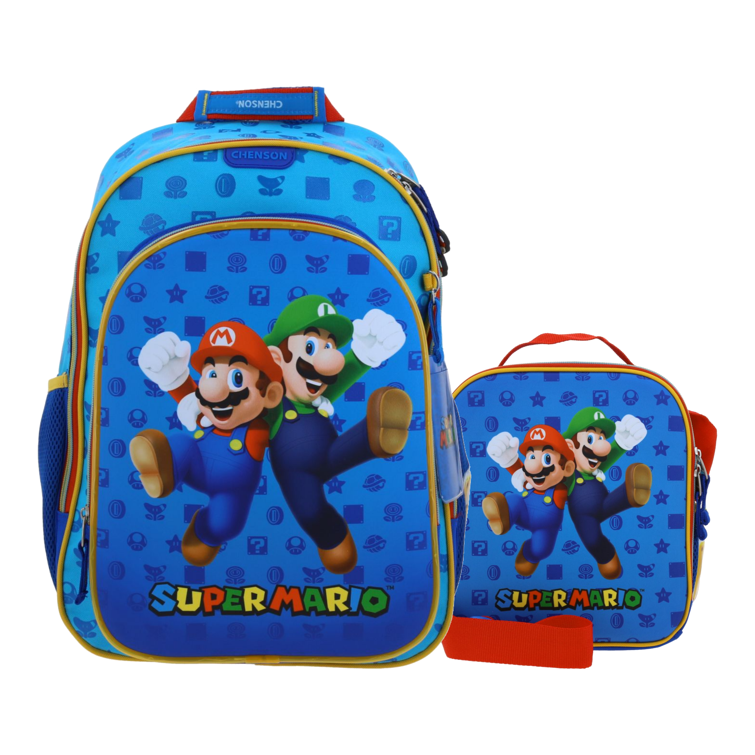 Kit Escolar Mario Bros by Chenson Mochila + Mochila Azul Infantil - Modelo MB70502-9-KC2O, modelo MB70502-9-KC2O