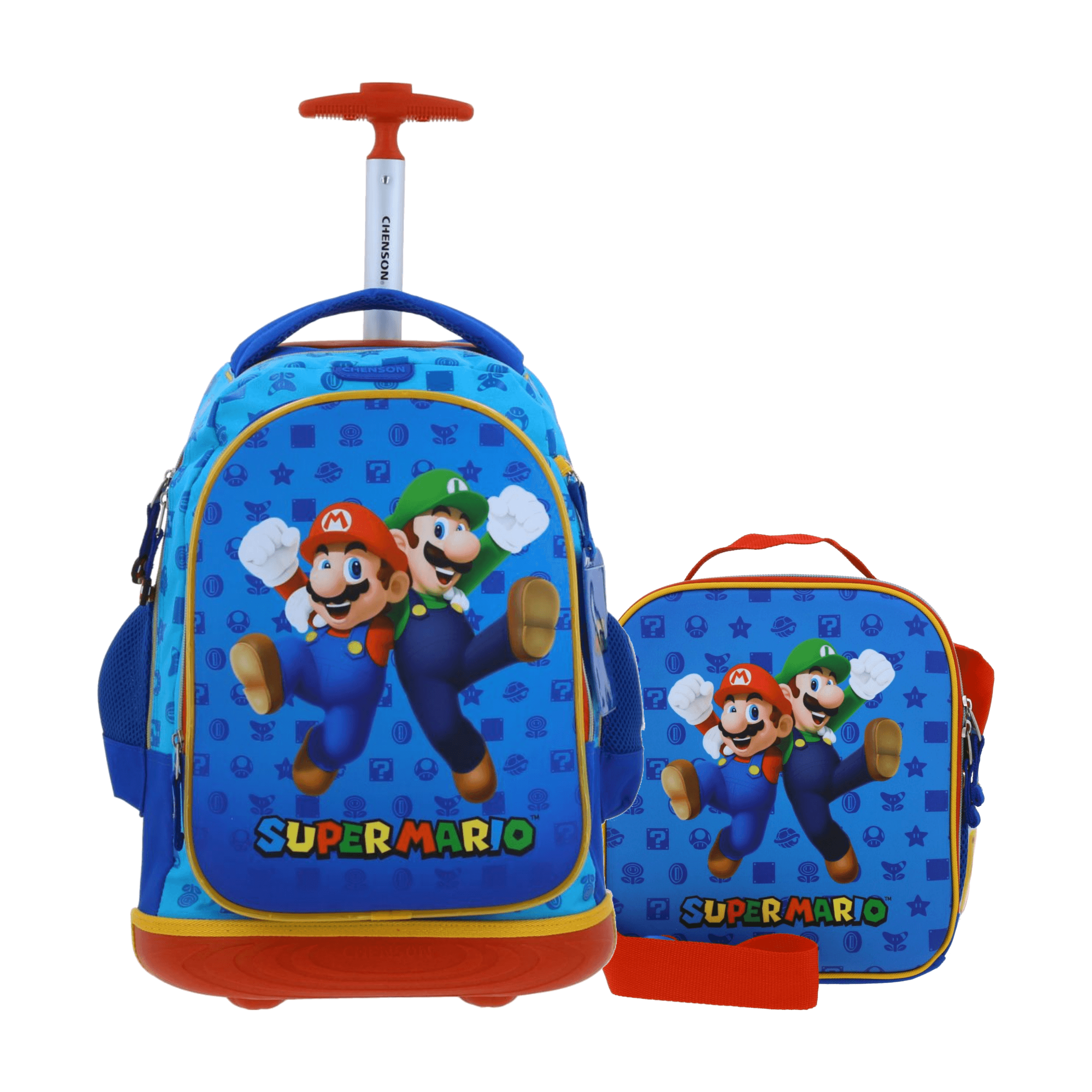 Kit Escolar Mario Bros by Chenson Mochila con Ruedas + Mochila Azul Infantil - Modelo MB70505-9-KB2O, modelo MB70505-9-KB2O