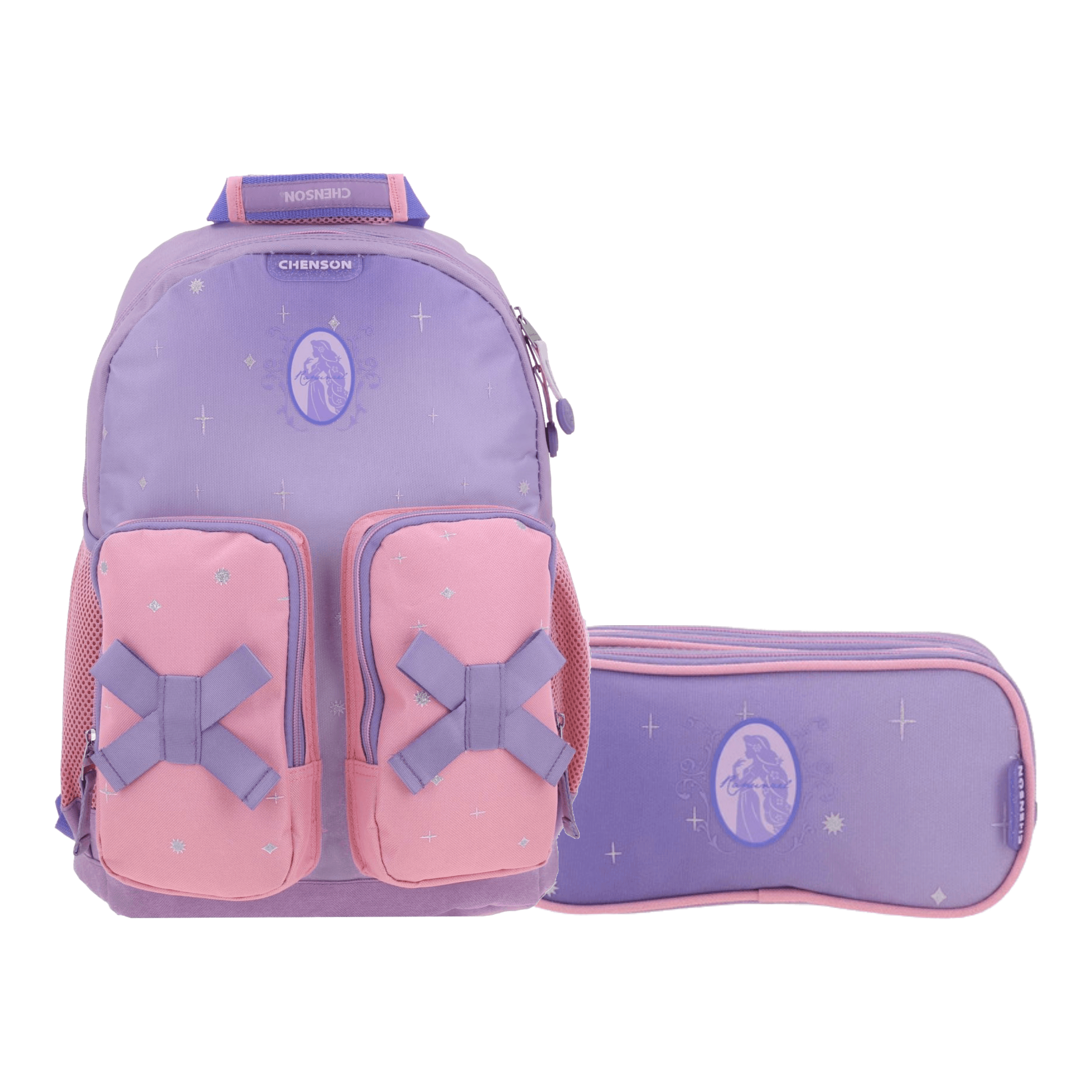 Kit Escolar Princesa Rapunzel by Chenson (Mochila + Lapicera) Violeta, modelo PR70631-V-KC2A