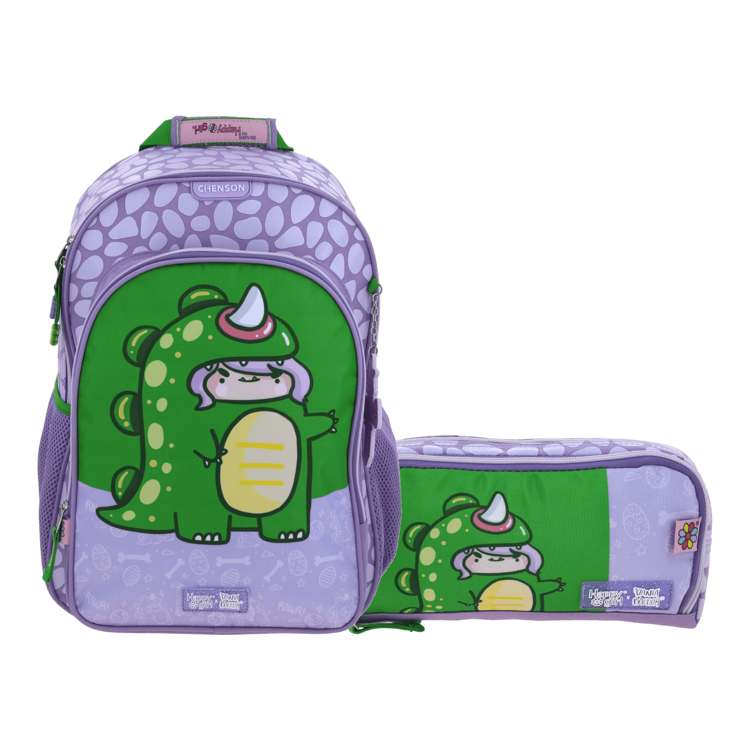 Kit Escolar Vania Bachur by Chenson (Mochila + Lapicera) Violeta Infantil, modelo VB70701-V-KC2A