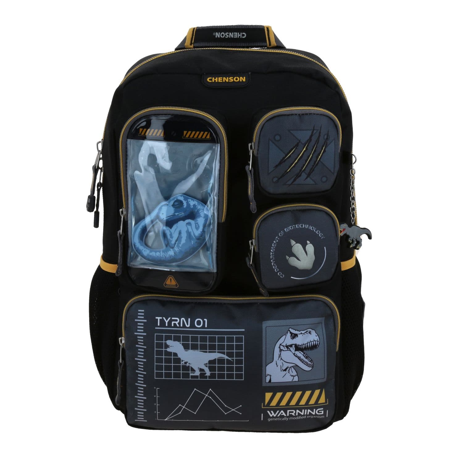 Kit Escolar Chenson Original Mochila + Lapicera Negro Infantil, modelo CO71195-3-KC2A