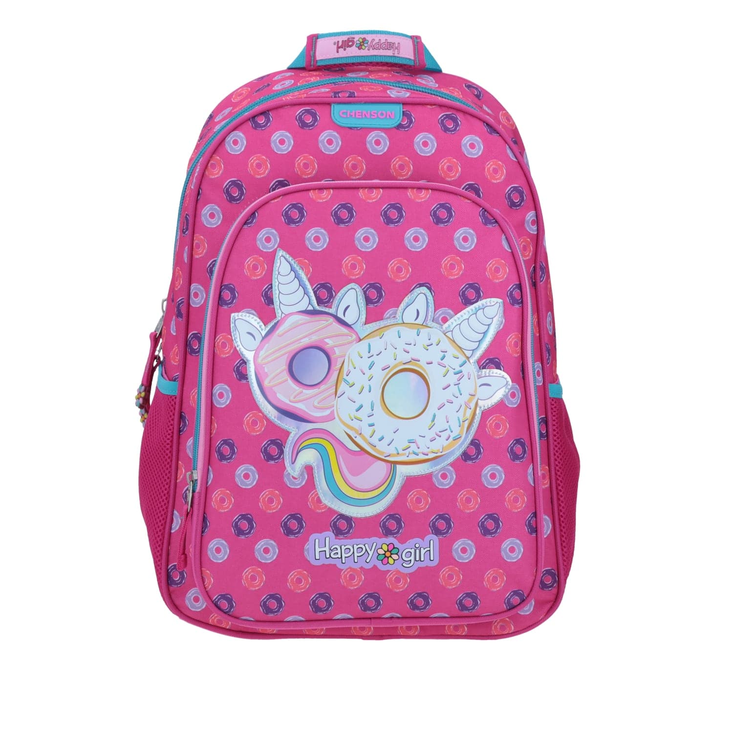 Mochila escolar para niña Happy Girl by Chenson rosa con amplio compartimento - Modelo HG64397, modelo HG64397-P