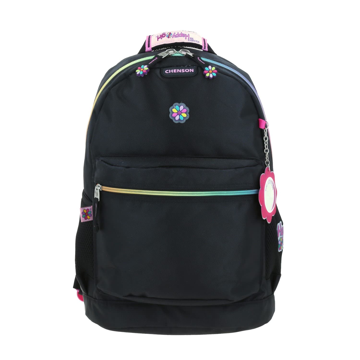 Kit Escolar Happy Girl by Chenson (Mochila + Lonchera) Negro Infantil - Modelo HG65957, modelo HG65957-3-KC2O