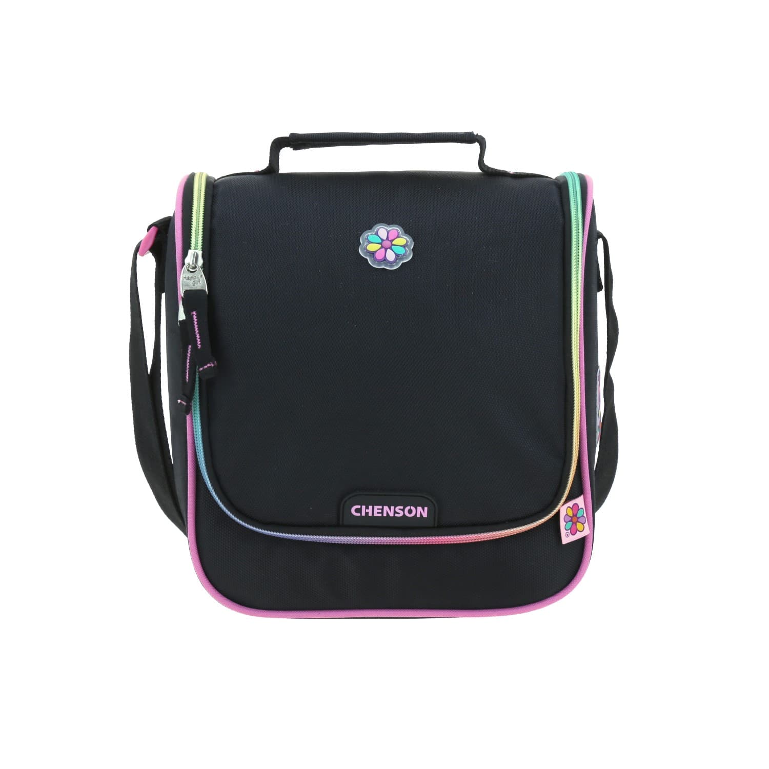 Lonchera escolar térmica Happy Girl by Chenson negra para niña - Modelo HG65958, modelo HG65958-3