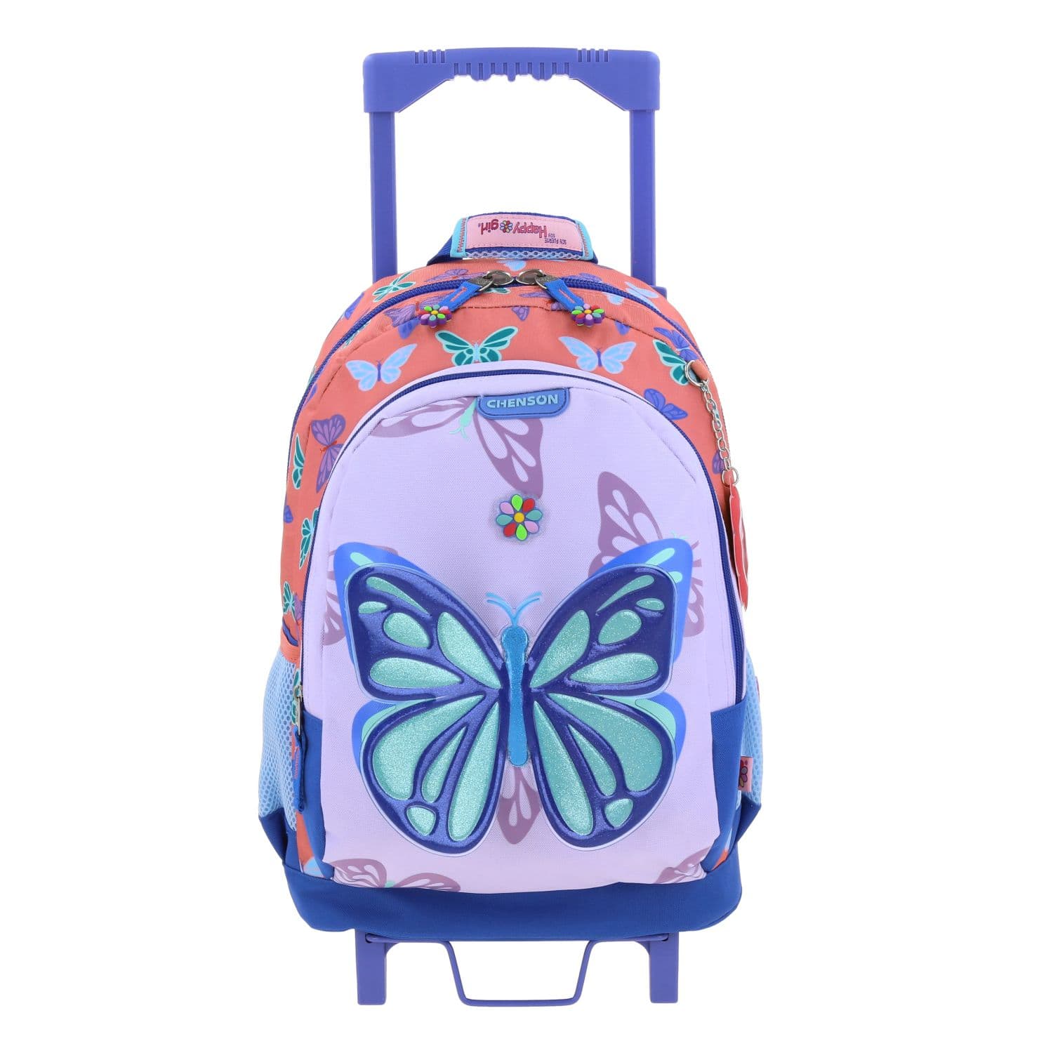 Mochila con Ruedas Happy Girl Azul para Niña - Modelo HG66027, modelo HG66027-9