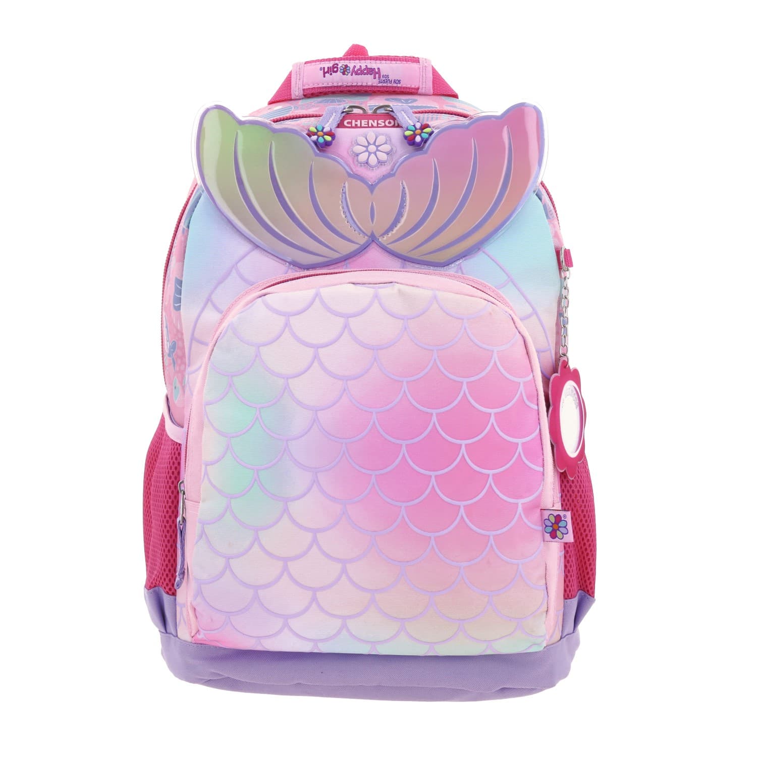 Kit Escolar Happy Girl by Chenson Mochila + Lapicera Iridiscente, modelo HG66380-I-KC2A