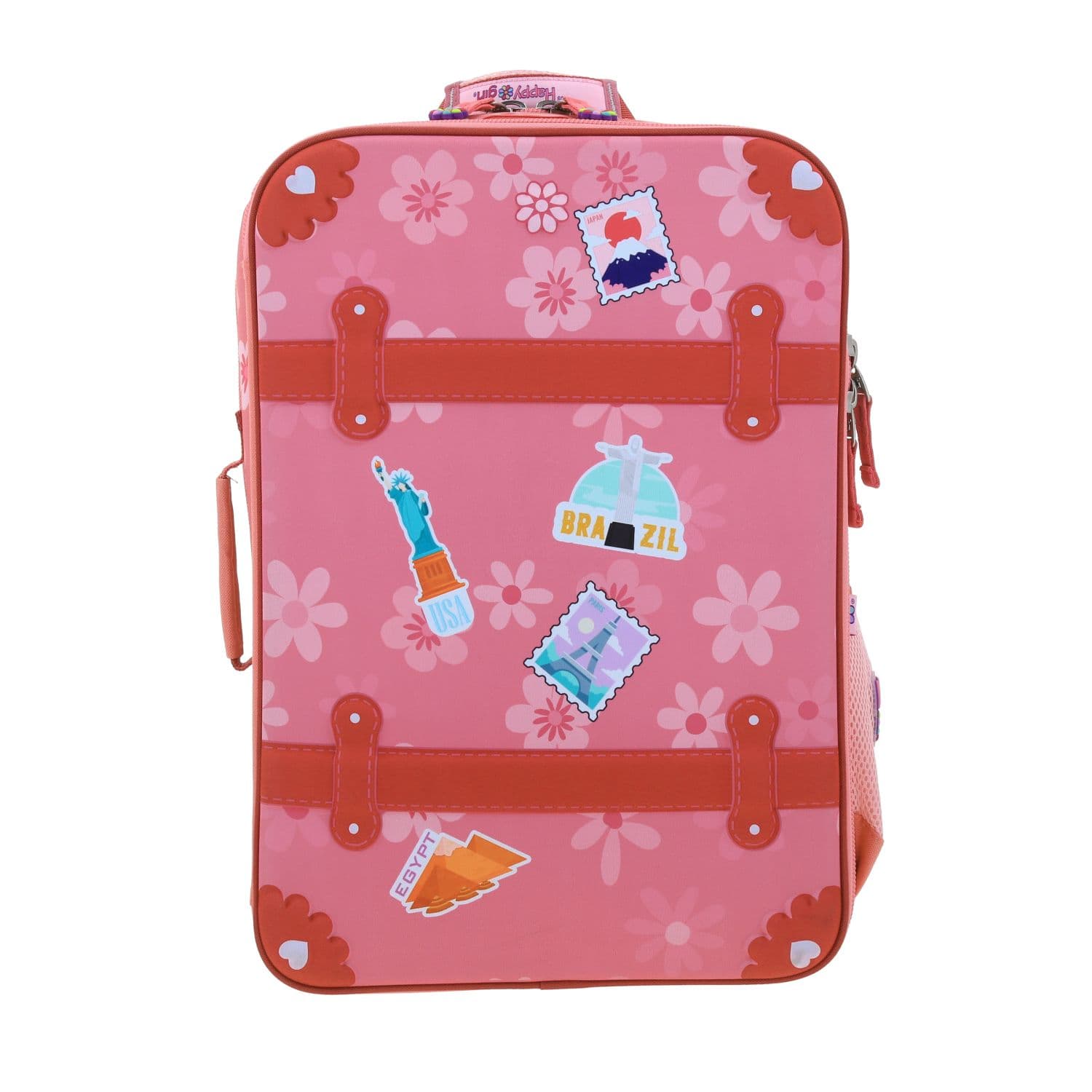Kit Escolar Happy Girl by Chenson Rosa (Mochila + Lonchera + Lapicera) Infantil - Modelo HG66459, modelo HG66459-KC3