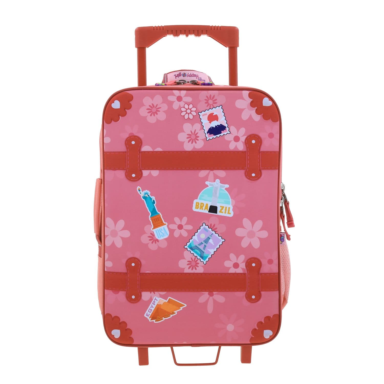 Kit Escolar Happy Girl by Chenson Rosa (Mochila con Ruedas + Lonchera + Lapicera) Infantil - Modelo HG66509, modelo HG66509-KB3