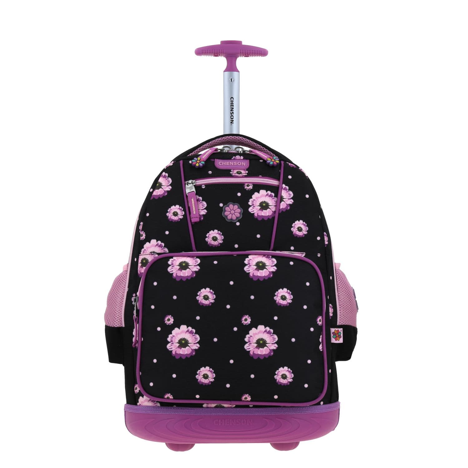 Kit Escolar Happy Girl by Chenson Mochila con Ruedas + Lonchera Negro Infantil - Modelo HG66523, modelo HG66523-3-KB2O