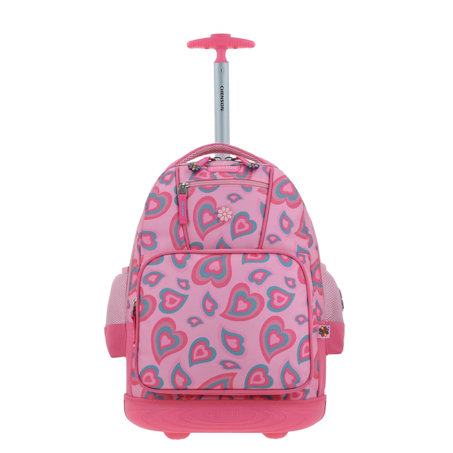 Kit Escolar Happy Girl by Chenson (Mochila con Ruedas + Lonchera + Lapicera) Rosa Infantil - Modelo HG66531, modelo HG66531-P-KC3
