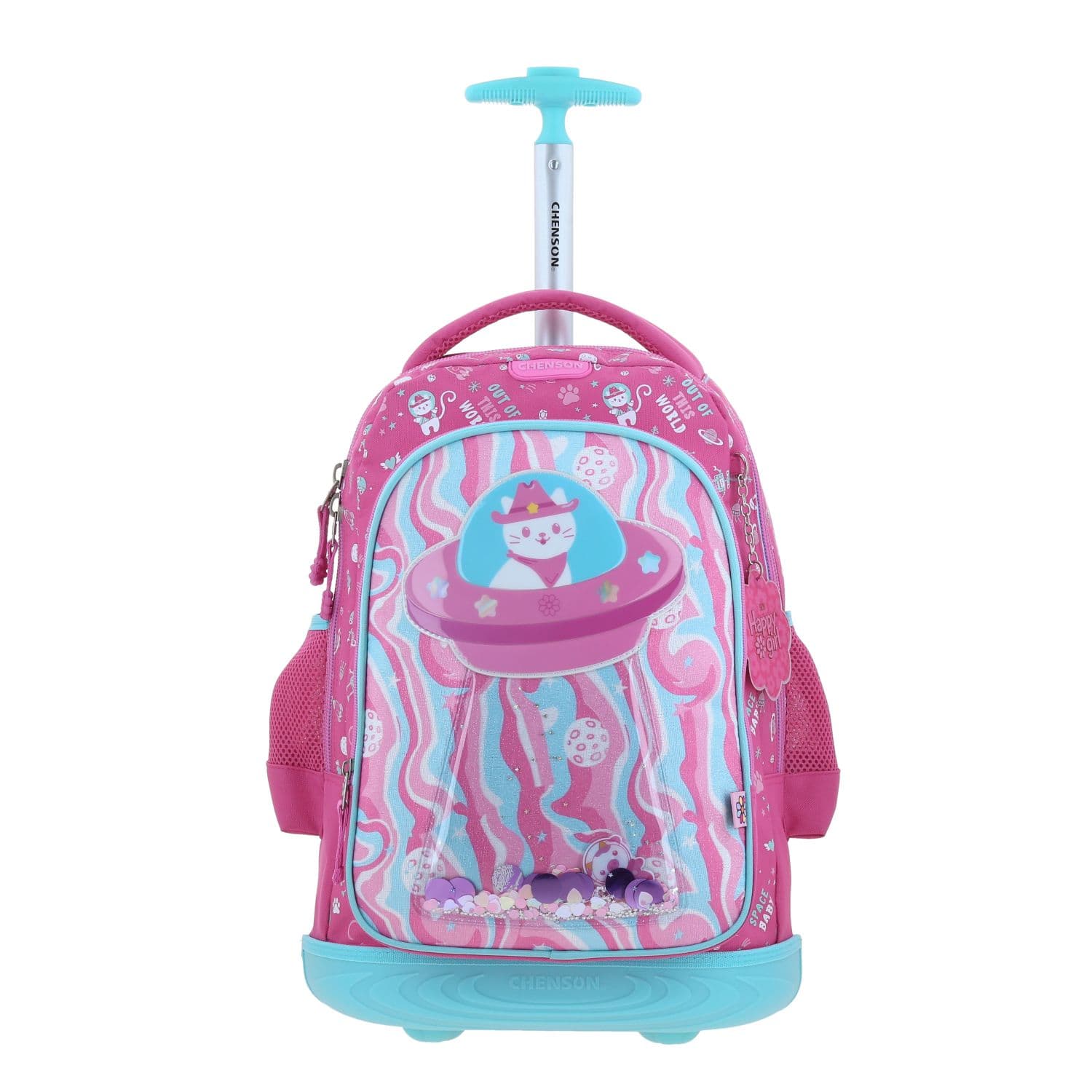 Mochila con Ruedas Happy Girl Rosa para Niña - Modelo HG70161, modelo HG70161-P