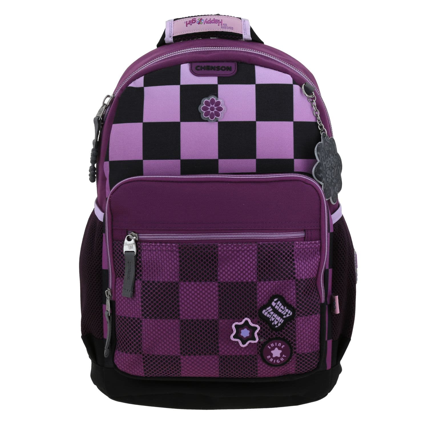 Kit Escolar Happy Girl by Chenson Mochila + Lonchera Negro Infantil - Modelo HG70235, modelo HG70235-3-KC2O
