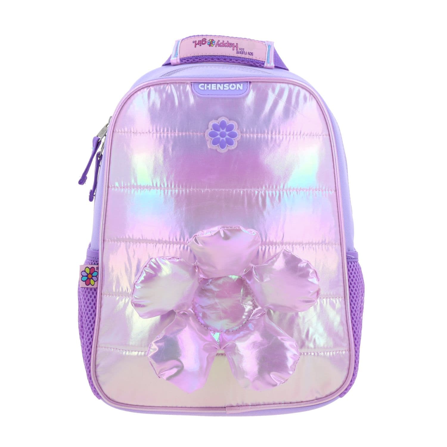 Kit Escolar Happy Girl by Chenson (Mochila + Lonchera + Lapicera) Violeta, modelo HG70331-V-KC3